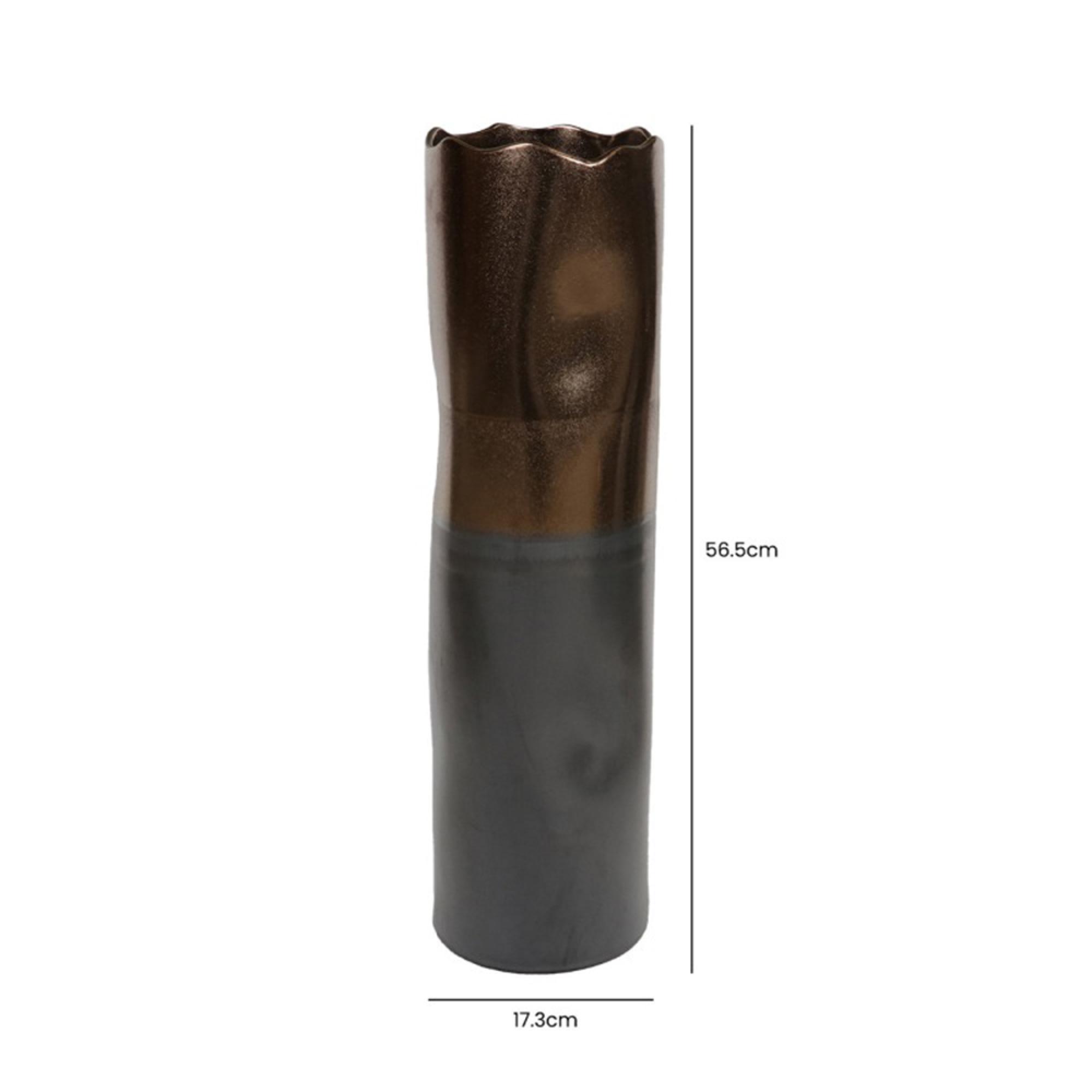 Vase - Black and Gold - Ceramic - Small