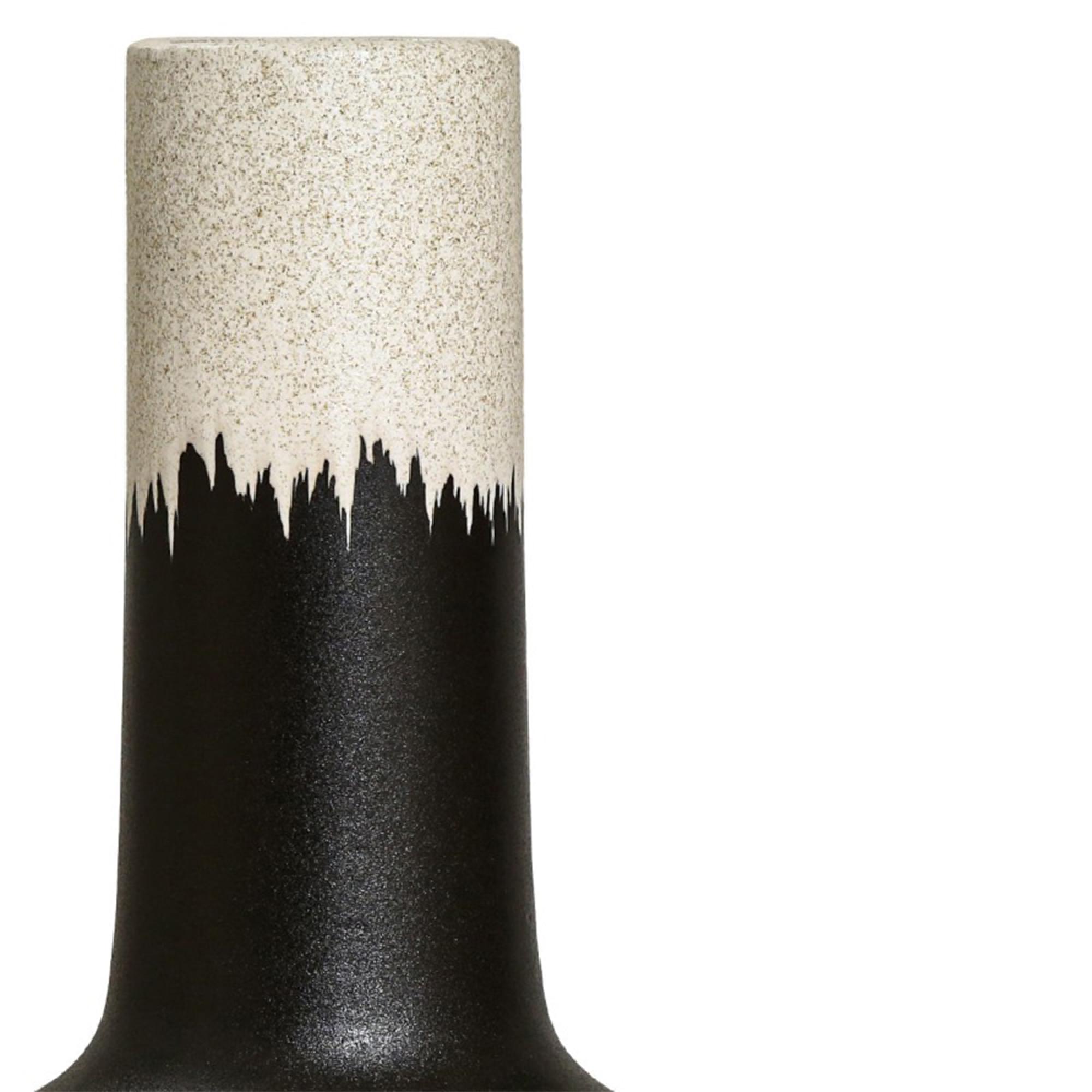 Vase - Black and White - Ceramic