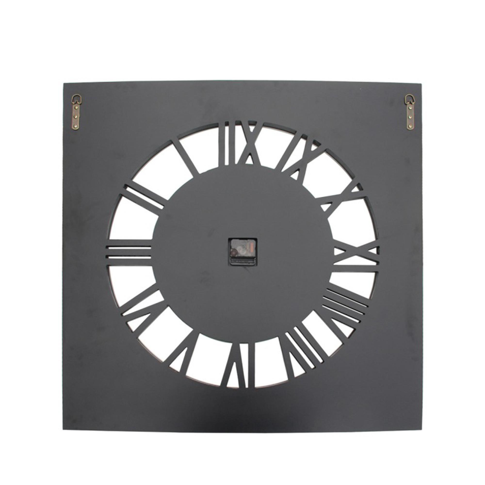 Wall Clock - Square - Chrome Mirrored