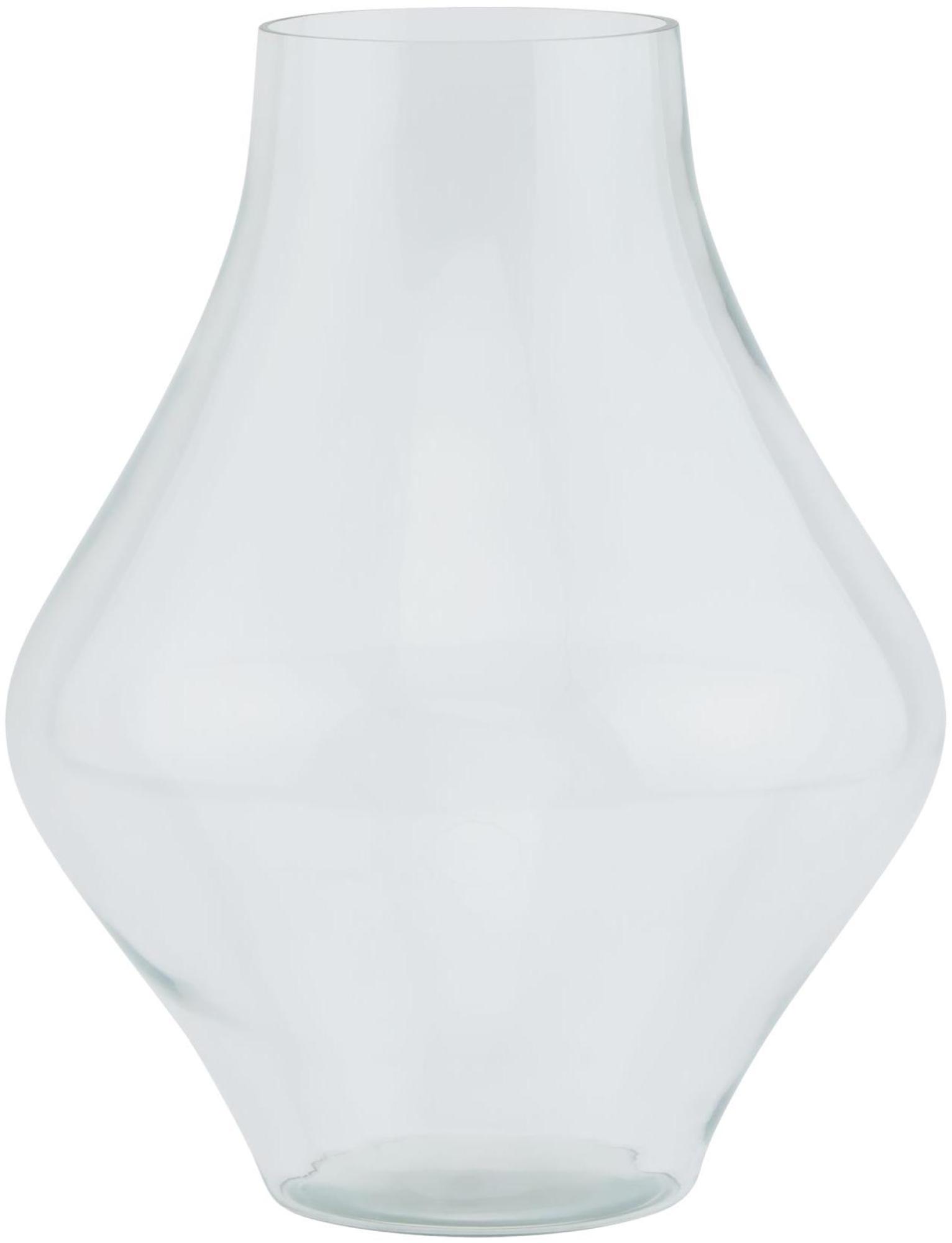 Clear Glass Platform Bouquet Vase