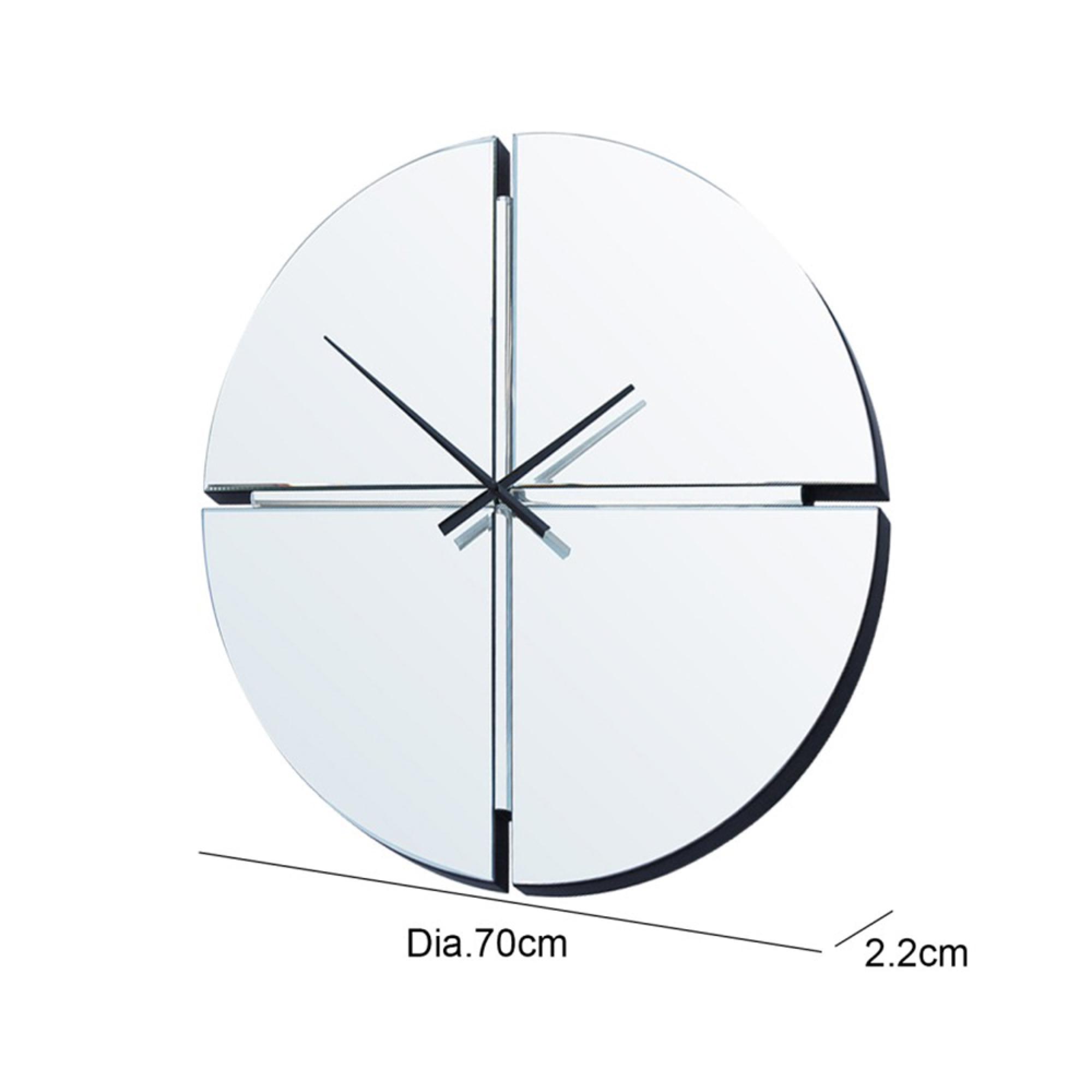 Wall Clock - Round - Clear Mirrored