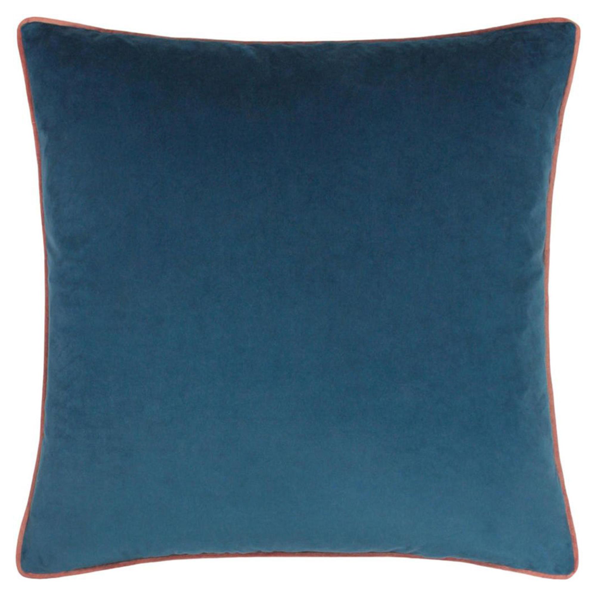 Clearance - Paoletti Meridian Petrol and Blush Velvet Cover - FSS16382