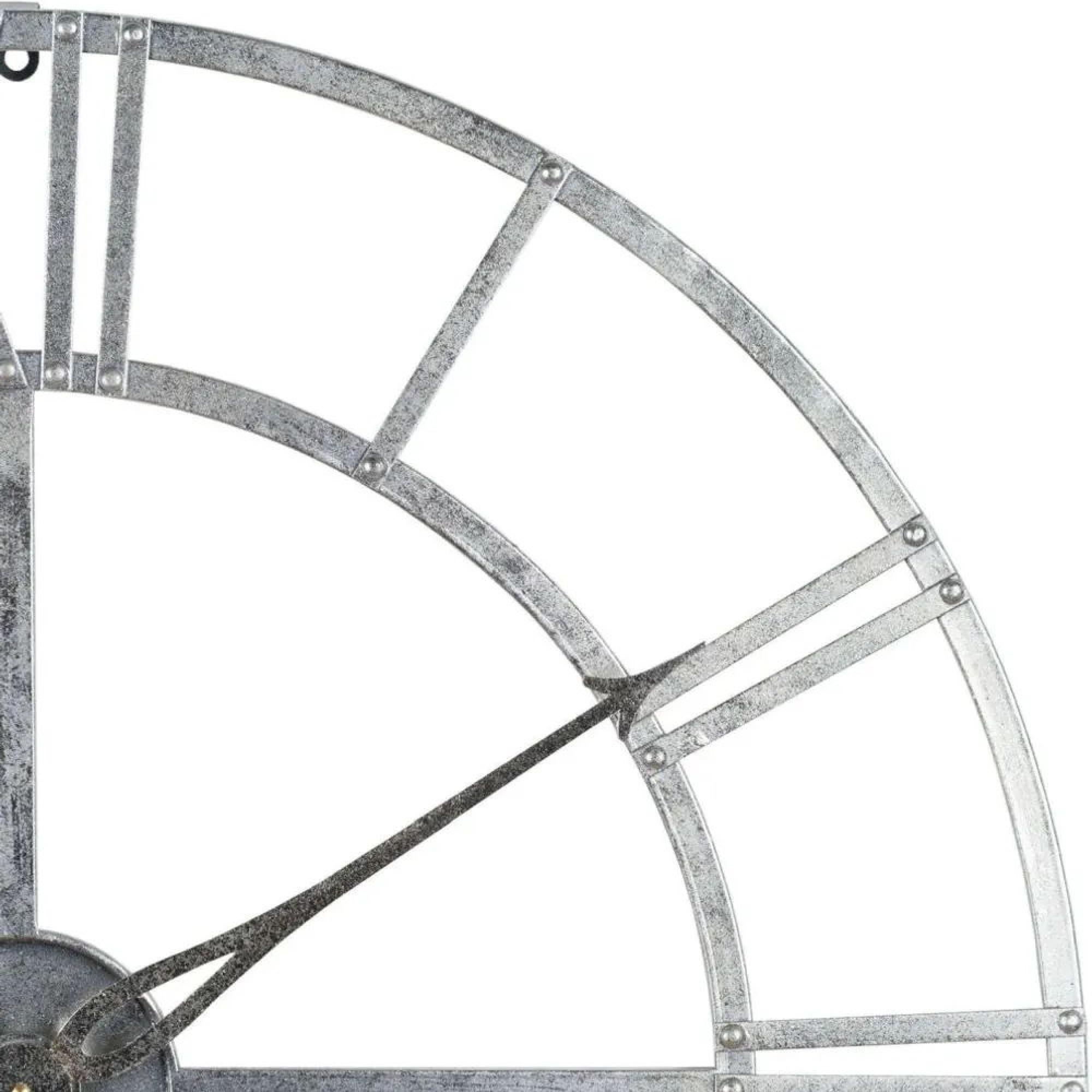 Clearance - Silver Foil Skeleton Wall Clock - A310