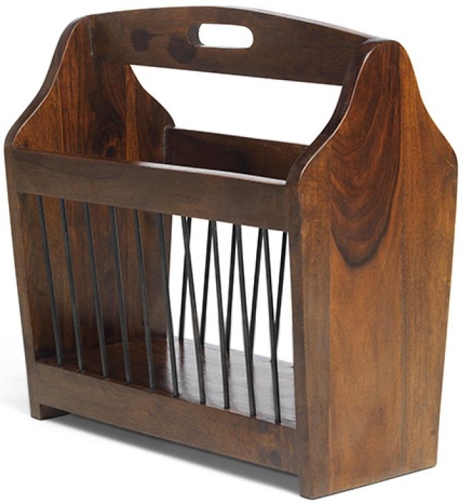 Cube Sheesham Magazine Rack
