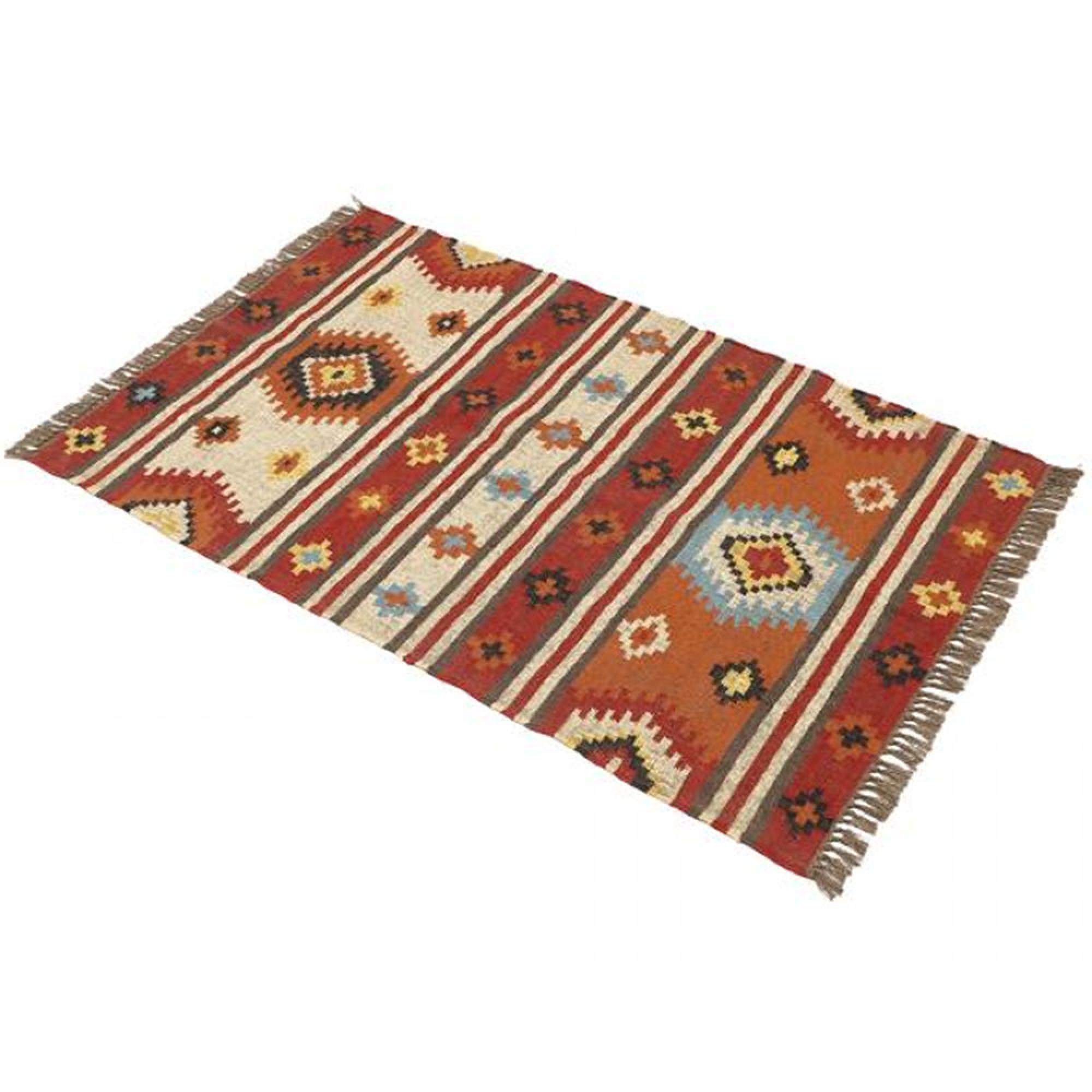 Dewas Kilim Red Floor Rug - Large