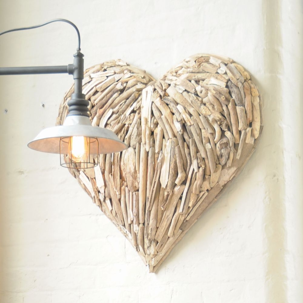 Driftwood Wall Decor - Heart - Large