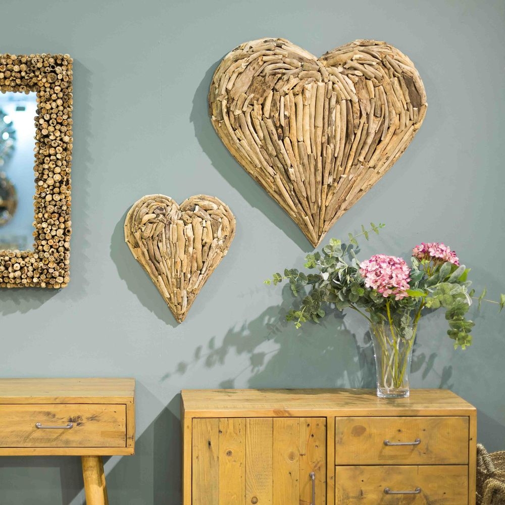 Driftwood Heart Medium Wall Deco