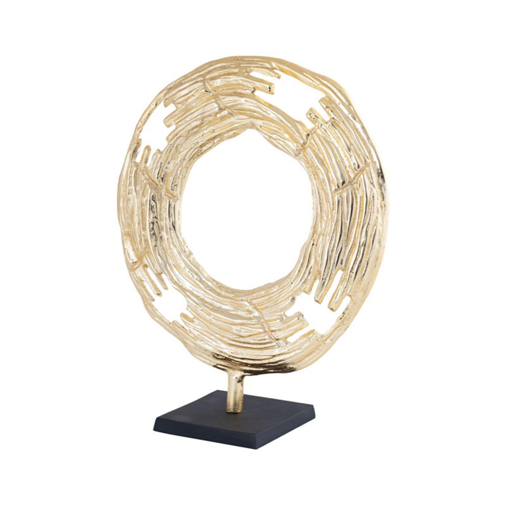 Sculpture - Gold Metal - Round