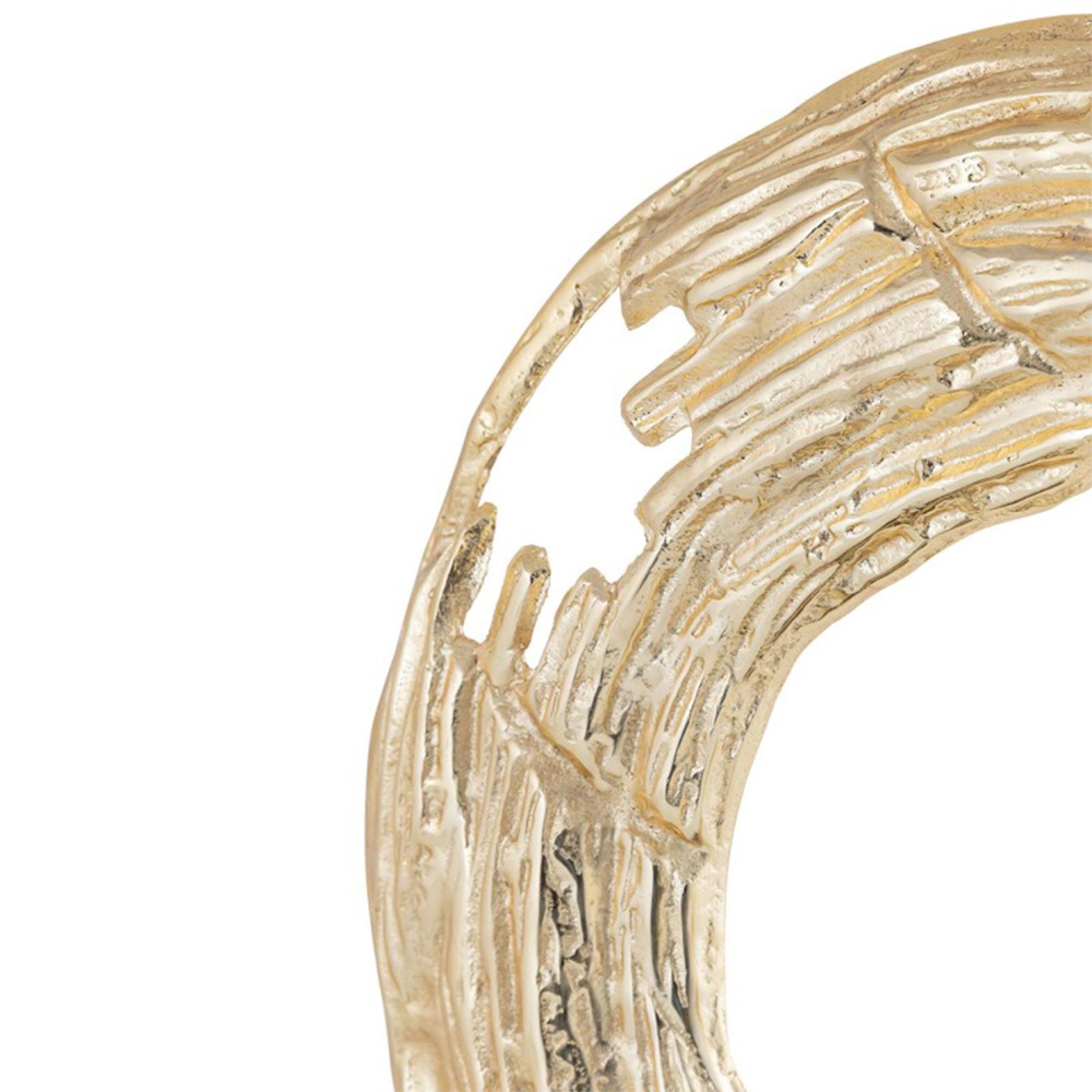 Sculpture - Gold Metal - Round