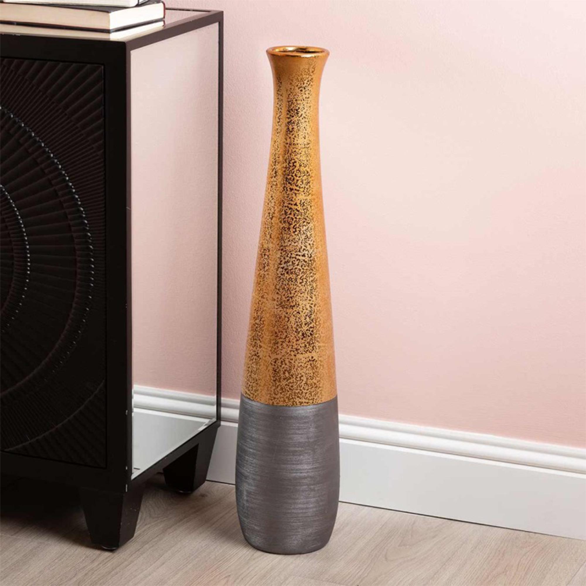 Vase - Gold and Black - Ceramic