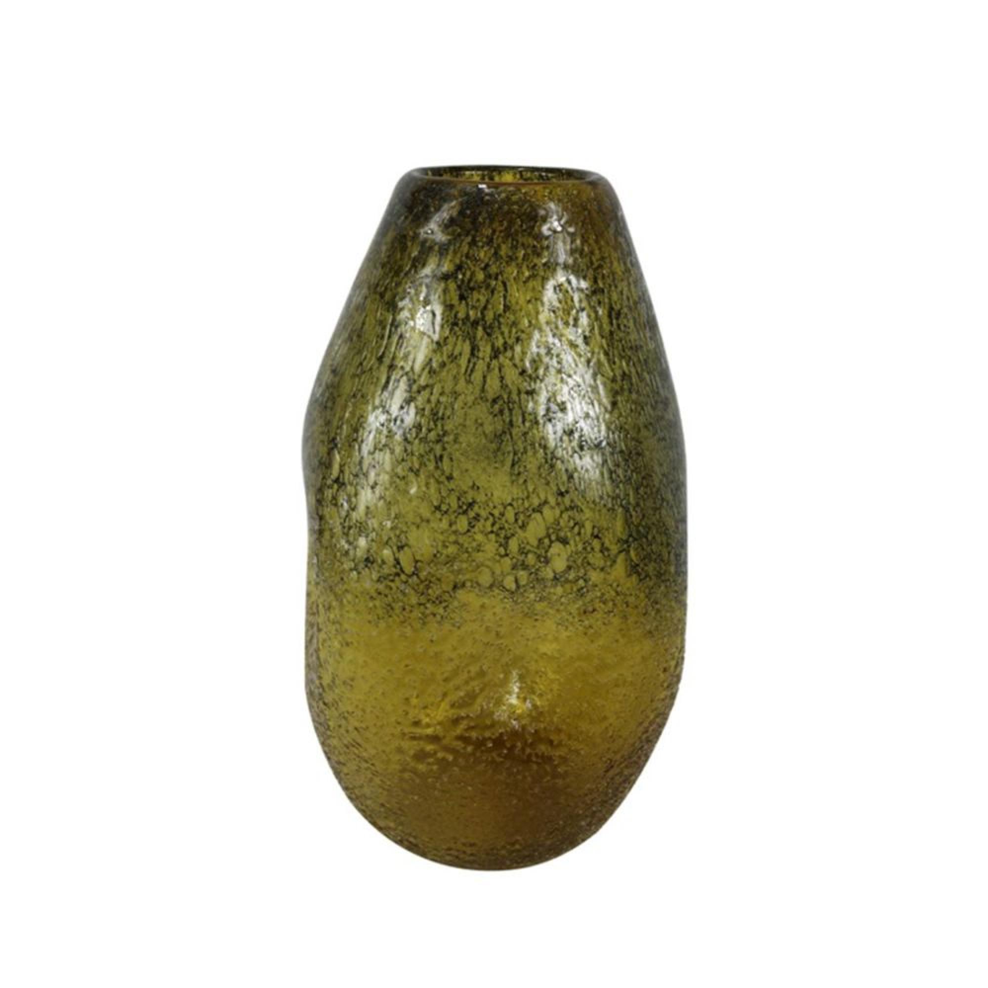 Vase - Handmade - Amber Yellow Glass - Small