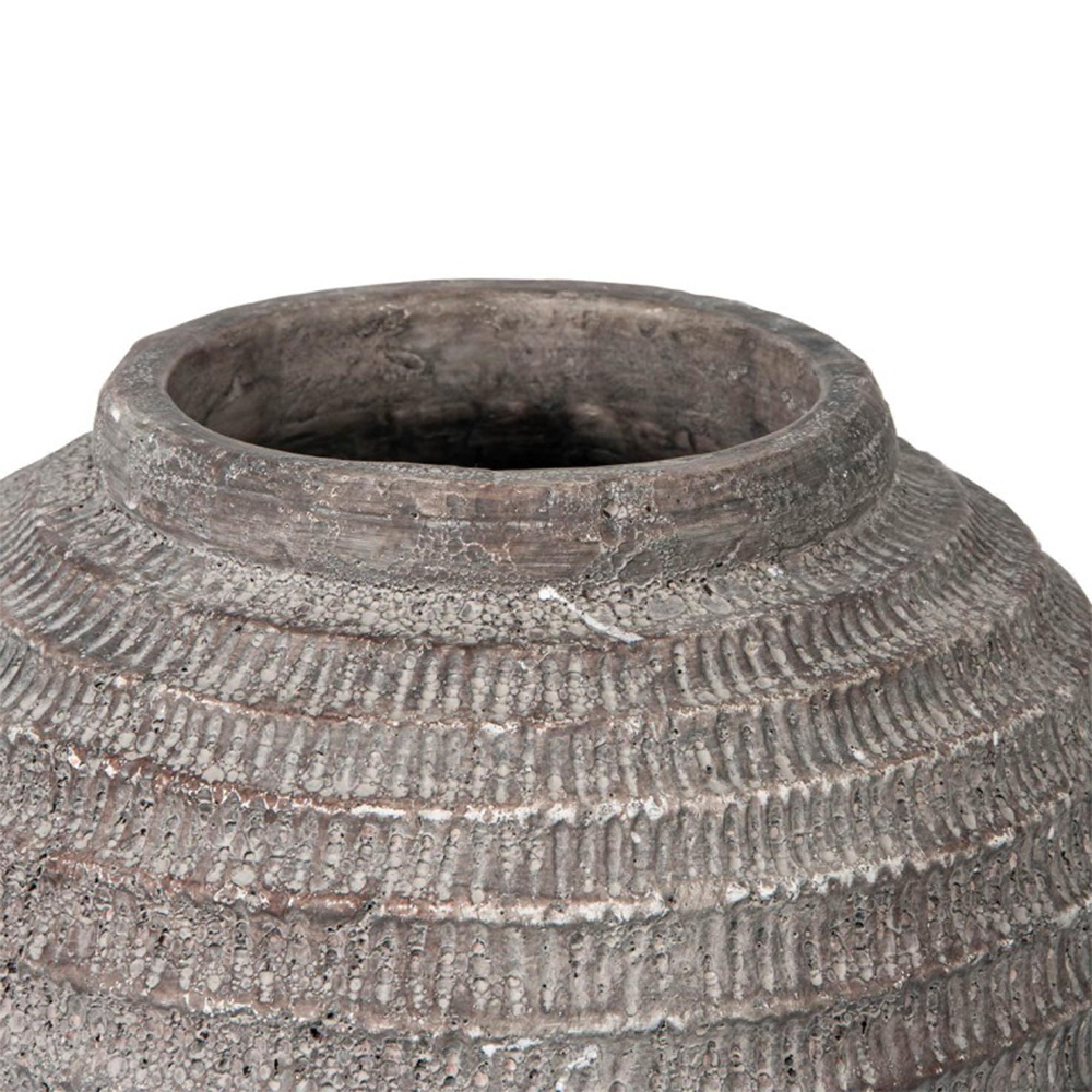 Pot - Handmade - Antique Dark Grey - Terracotta