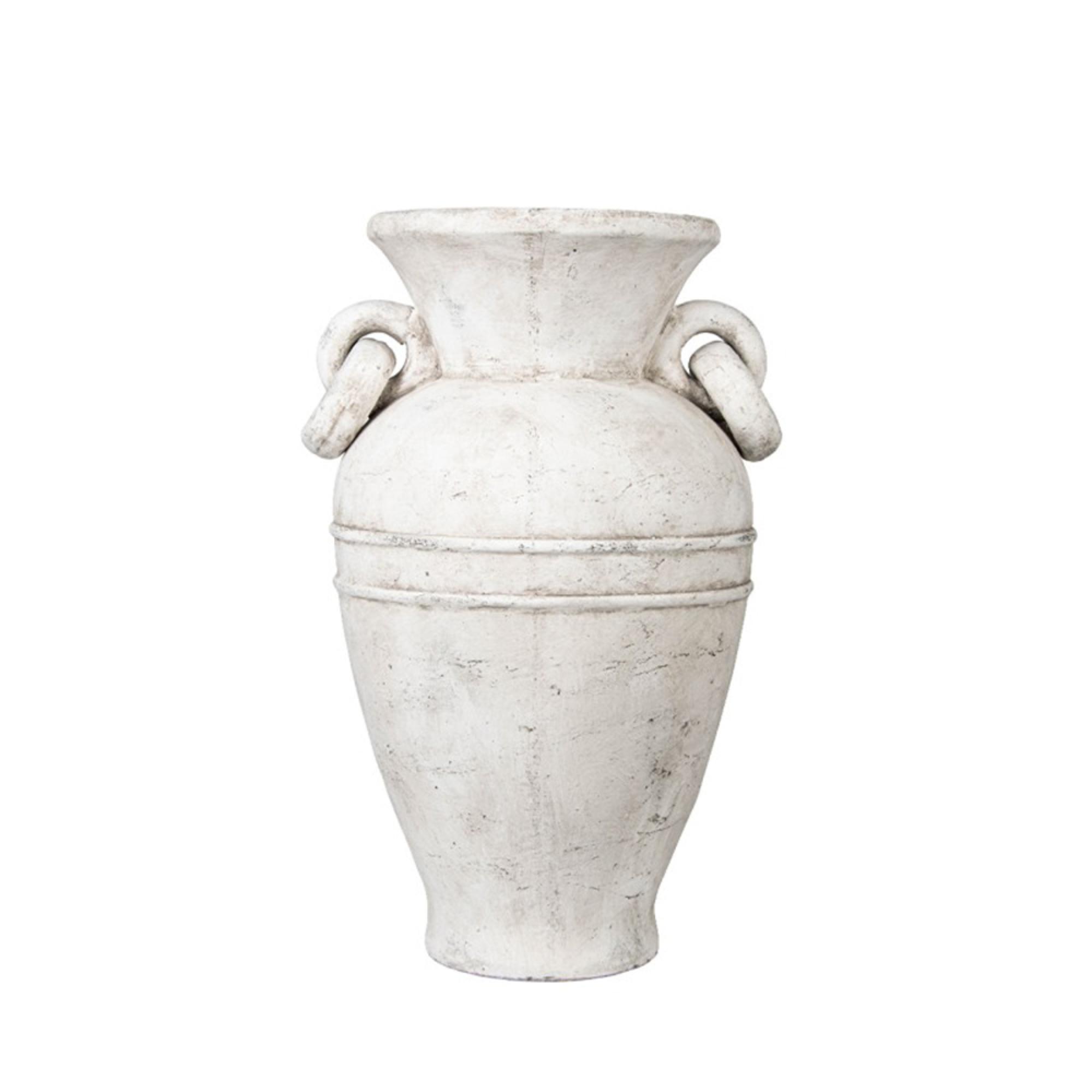 Vase - Handmade - Antique White - Terracotta