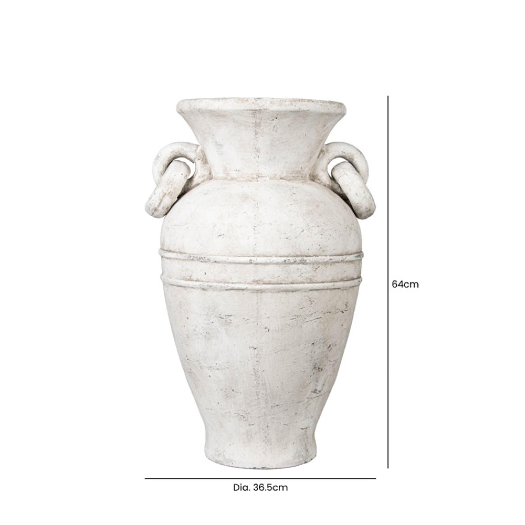 Vase - Handmade - Antique White - Terracotta