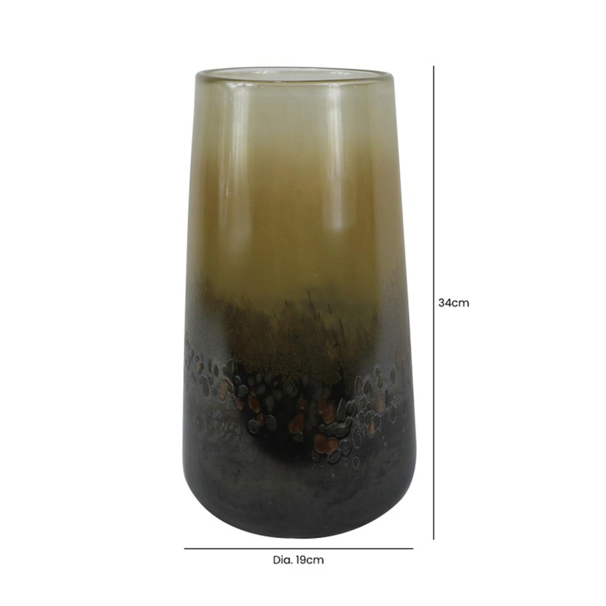 Vase - Handmade - Brown Glass