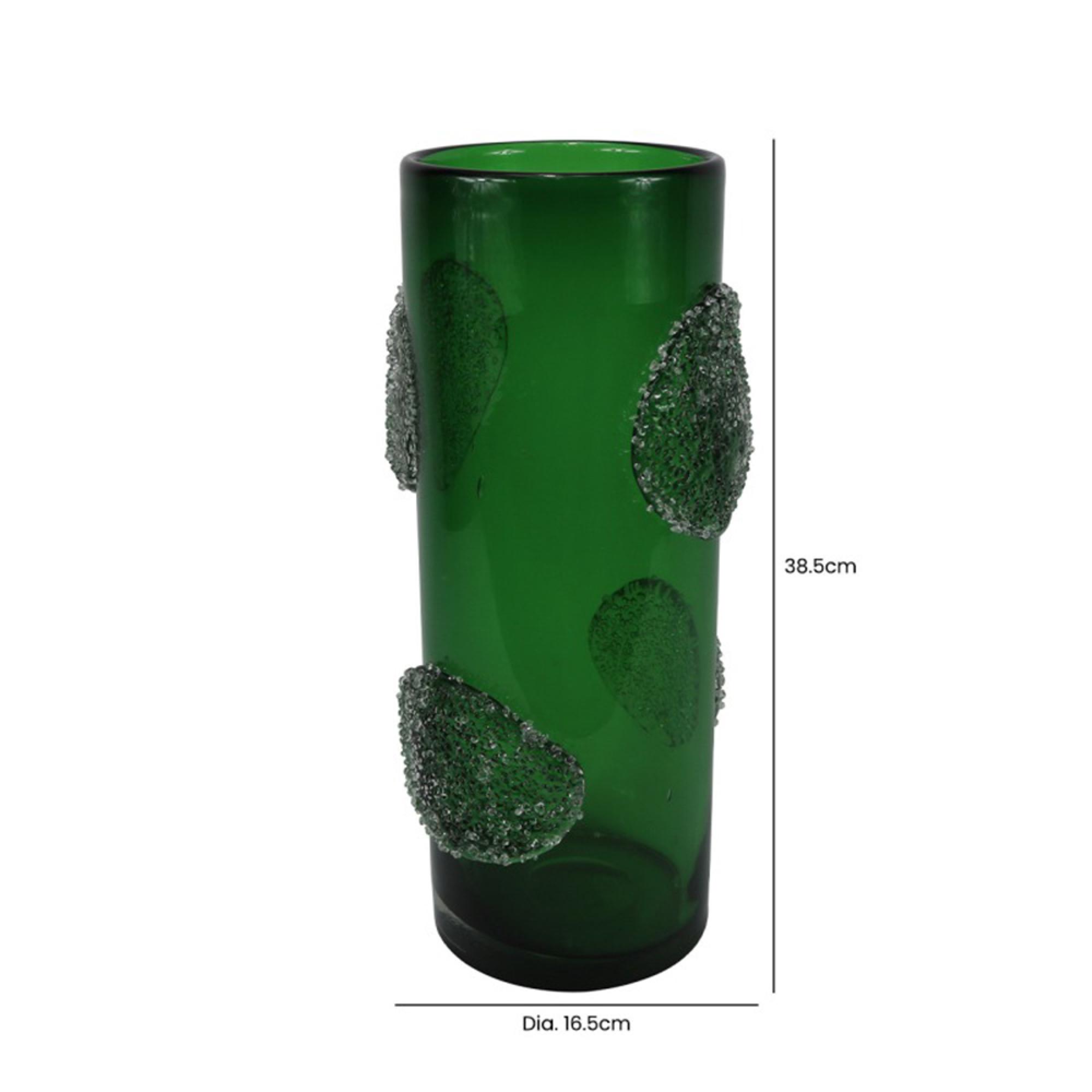 Vase - Handmade - Green Forest Glass - Small