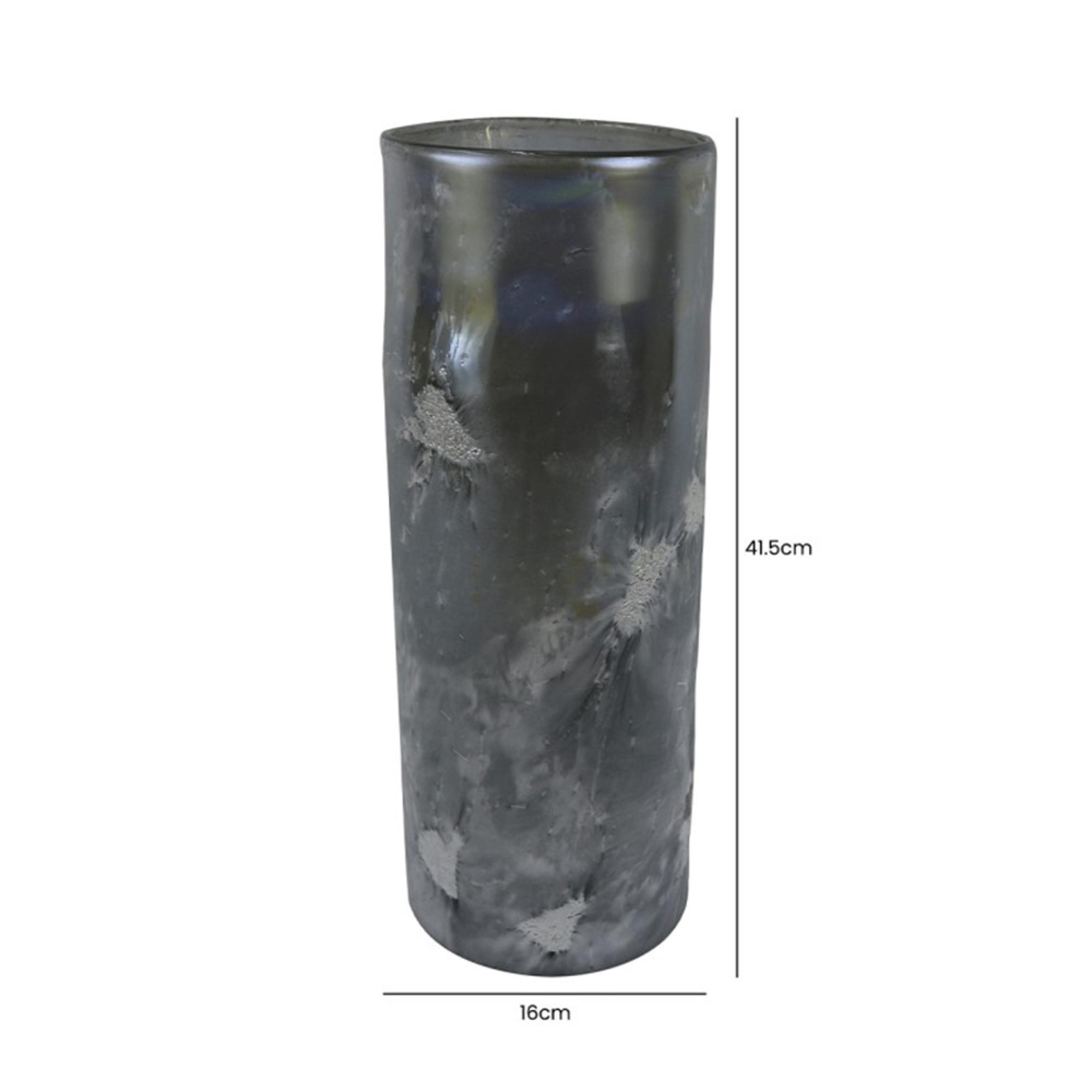 Vase - Handmade - Grey Glass