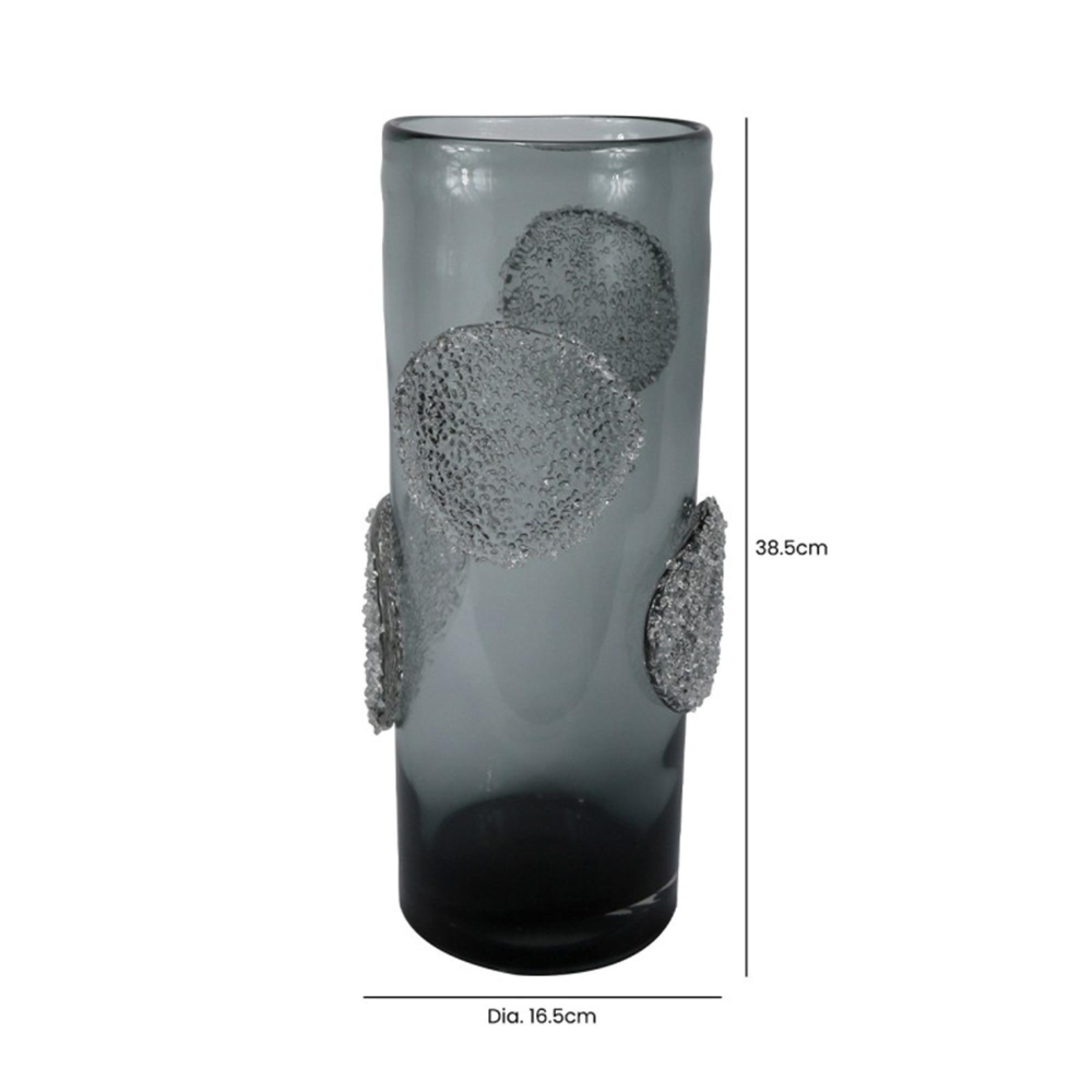 Vase - Handmade - Smoke Grey Forest Glass - Small