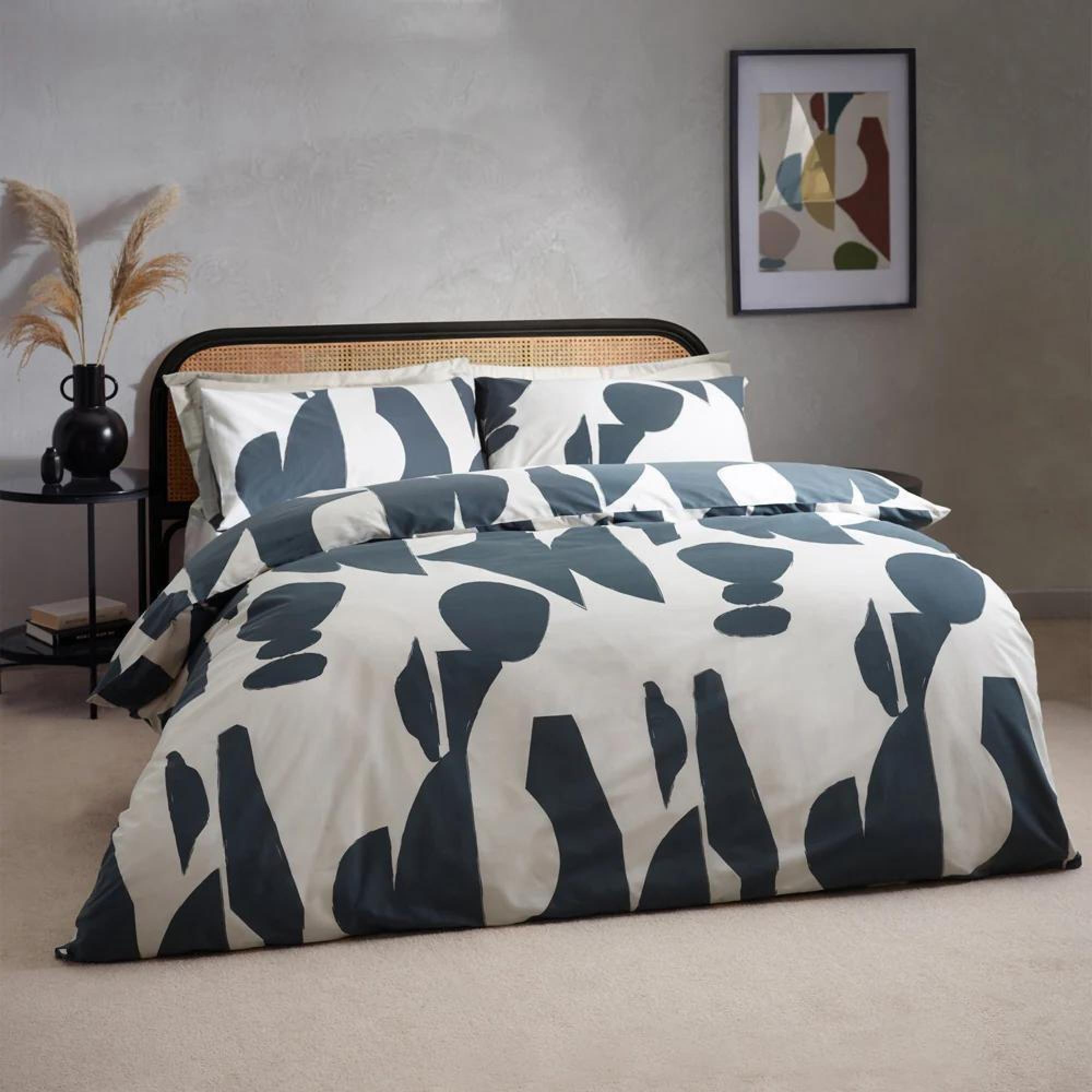 Hoem Meta Dusk Abstract Cotton Rich Duvet Cover Set