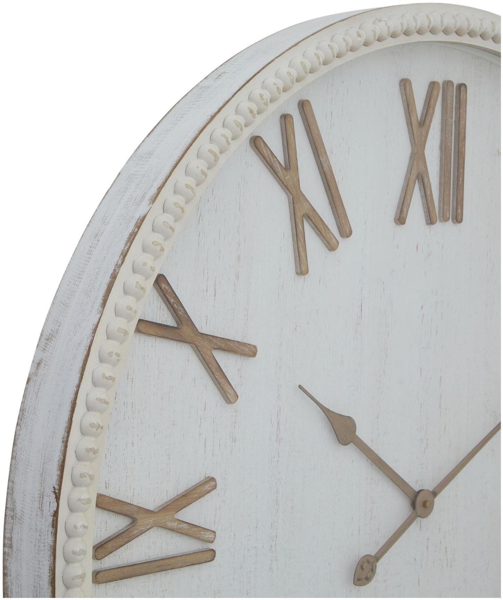 Rustic Wall Clock - Large - White - 80cm x 80cm