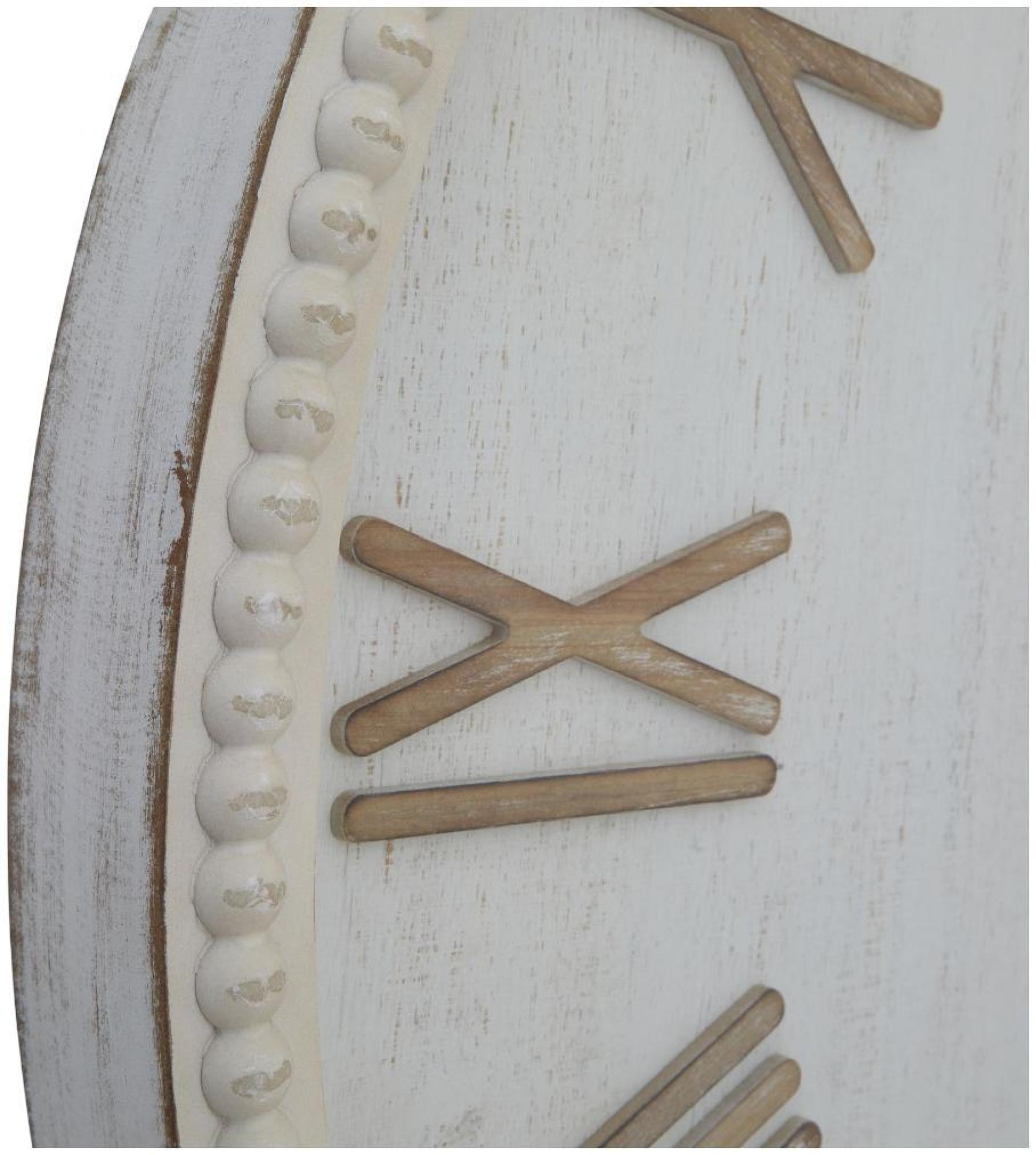 Rustic Wall Clock - Large - White - 80cm x 80cm