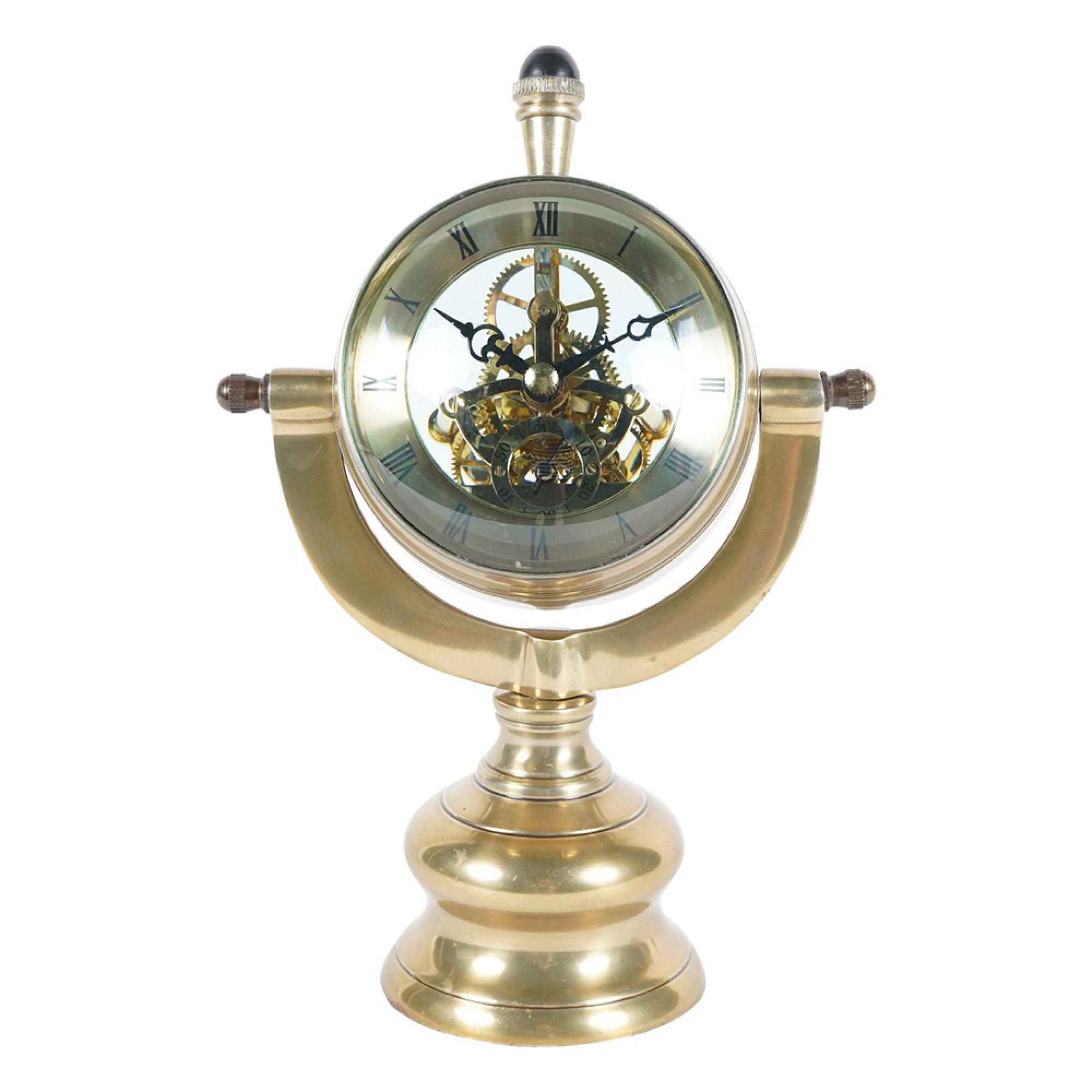 Columbia Mantle Clock - Antique Brass