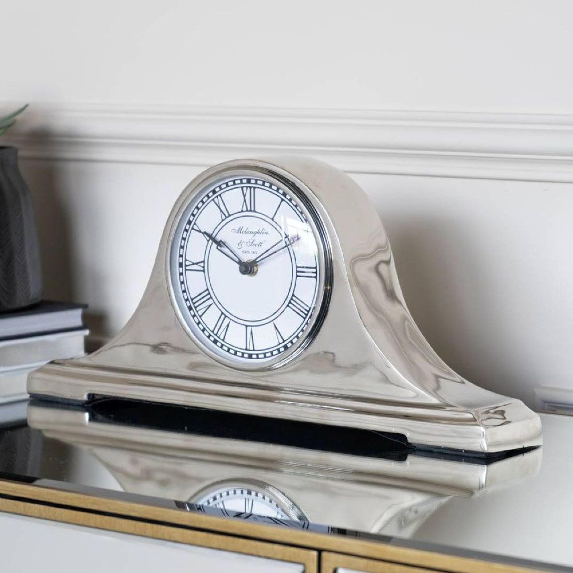 Retro Carriage Clock - Nickel