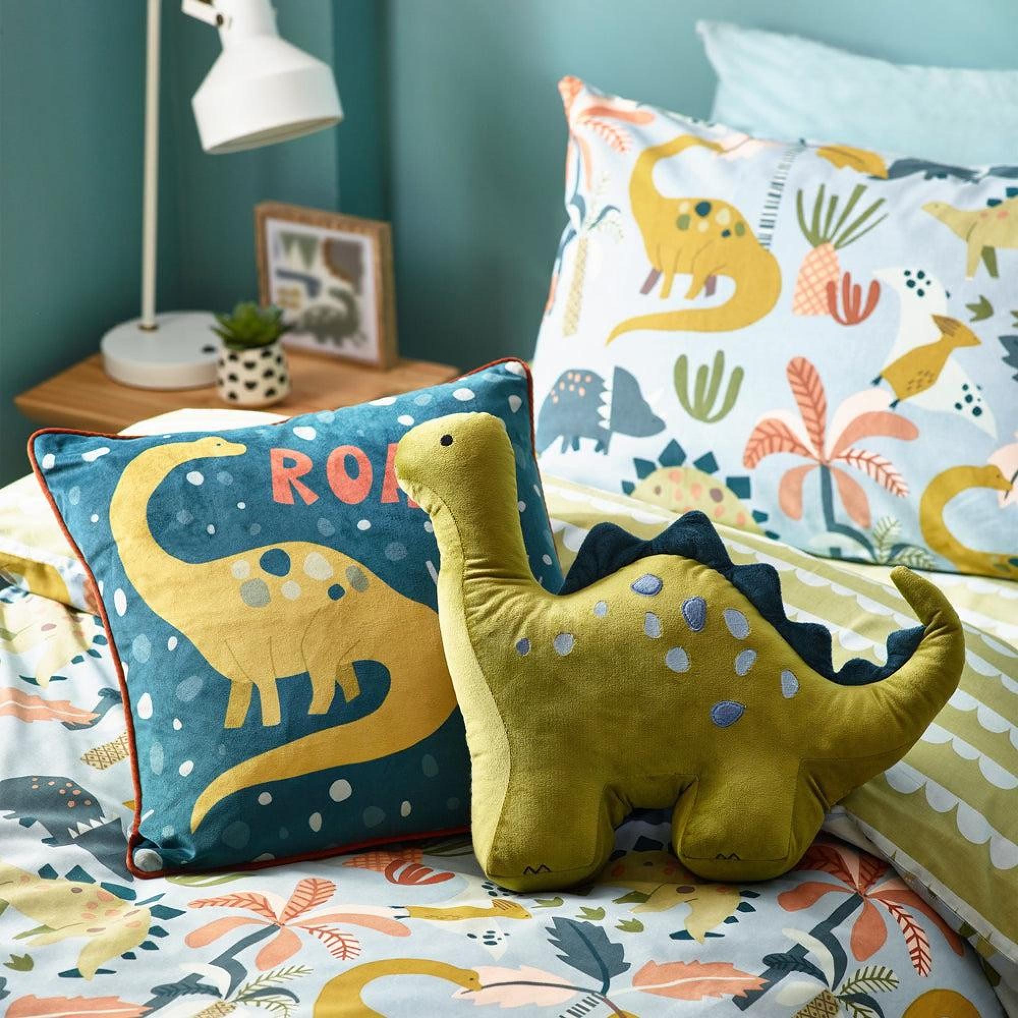 Little Furn Dinos Blue and Green Scandi Duvet Cover Set