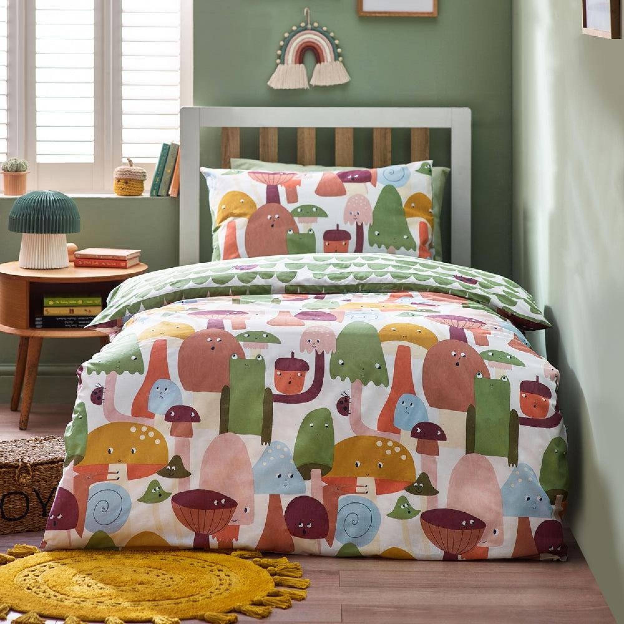 Little Furn Funguys Mushroom Multi Coloured Duvet Cover Set