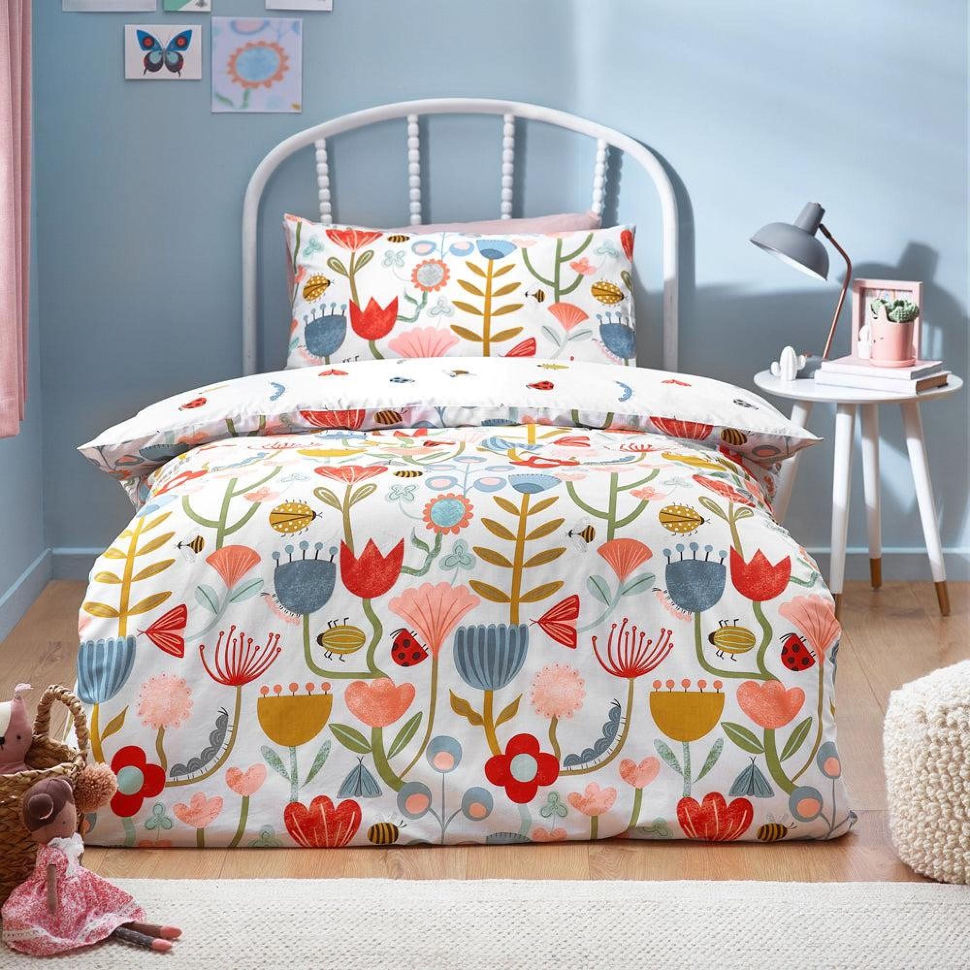 Little Furn Nature Multi Coloured Floral Duvet Cover Set