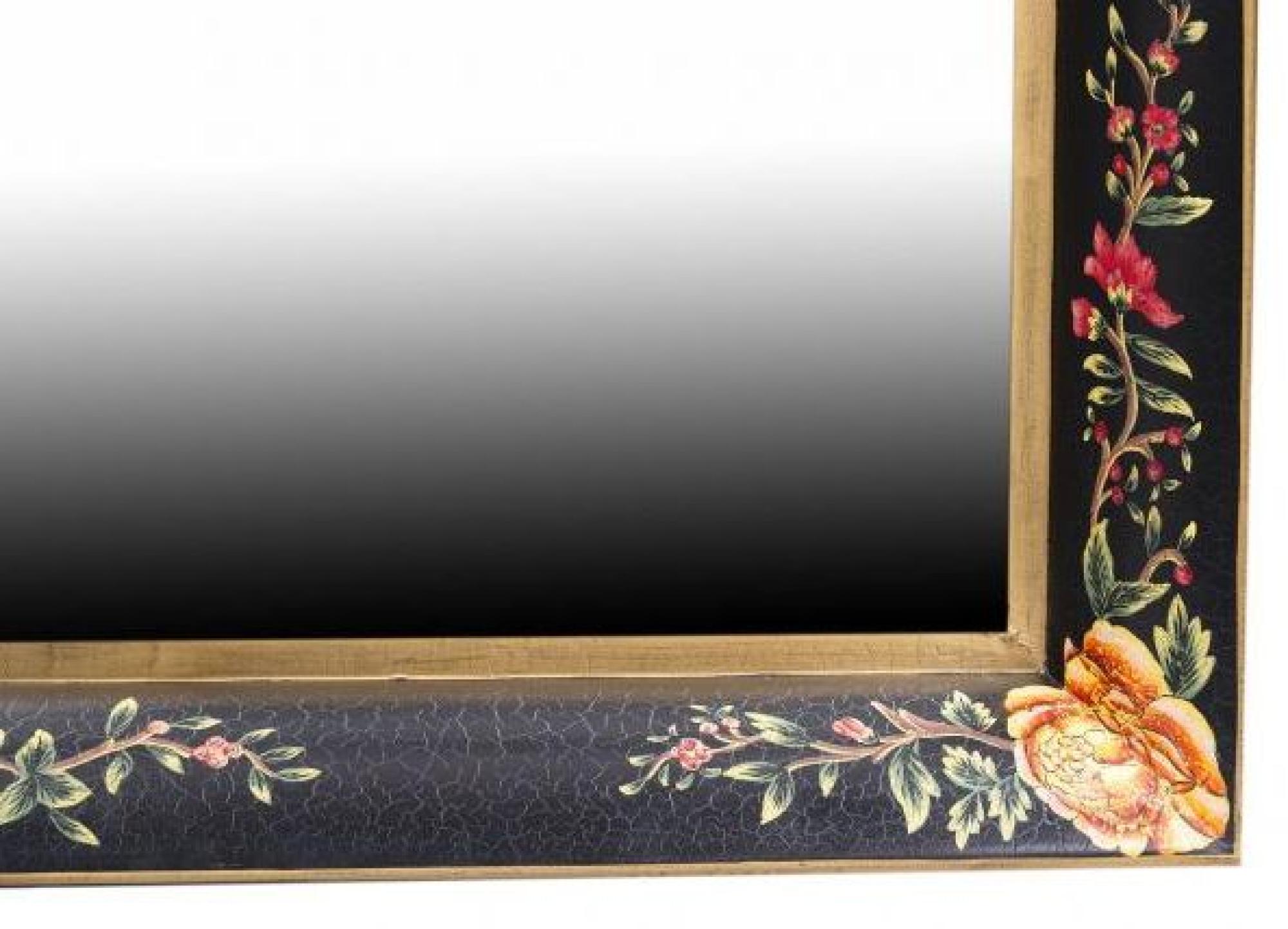 Meerut Black Lyre Bird Design Wall Mirror