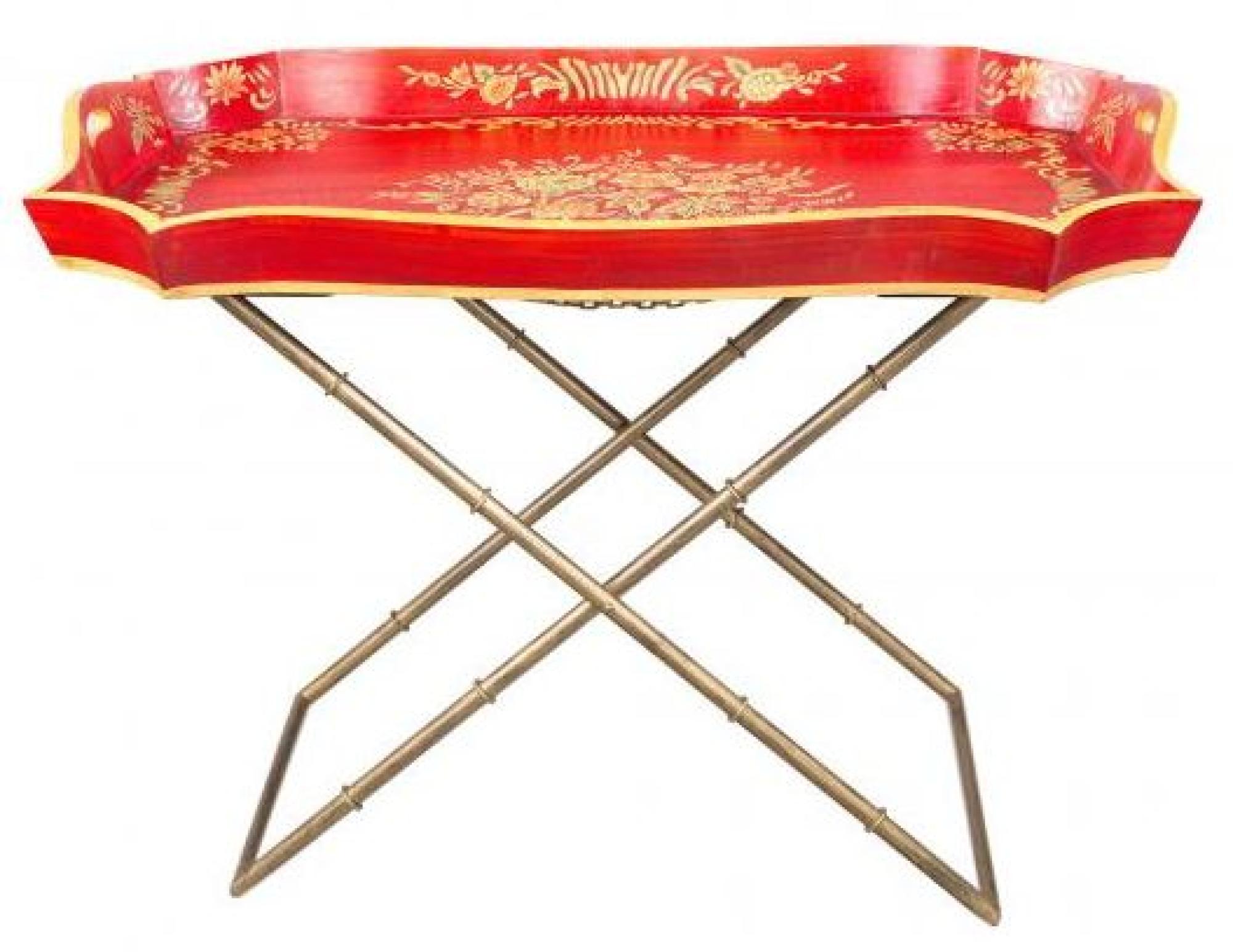 Meerut Red Floral Design Tray Stand