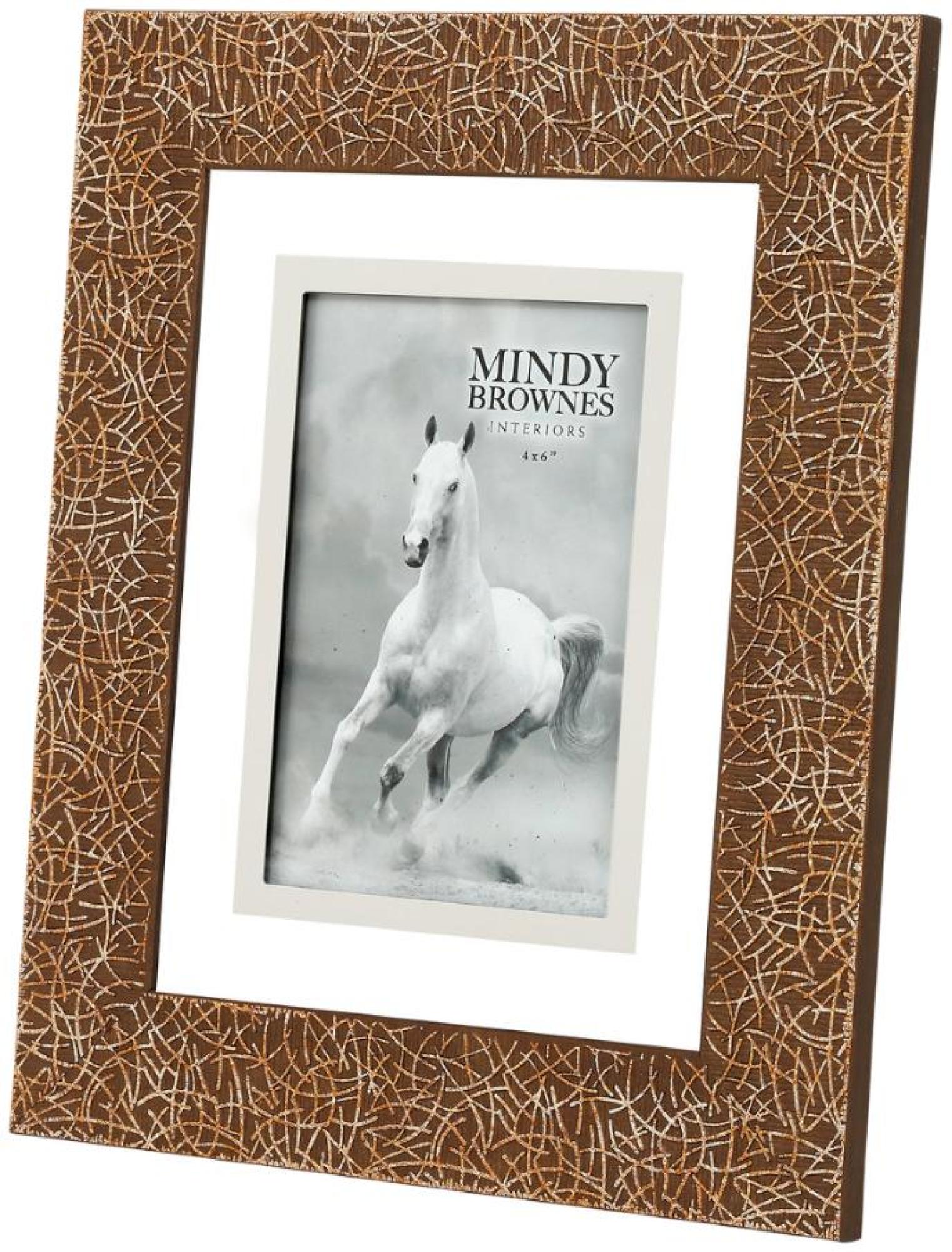 Ella Photo Frame - Brown - 4 x 6 - Set of 4