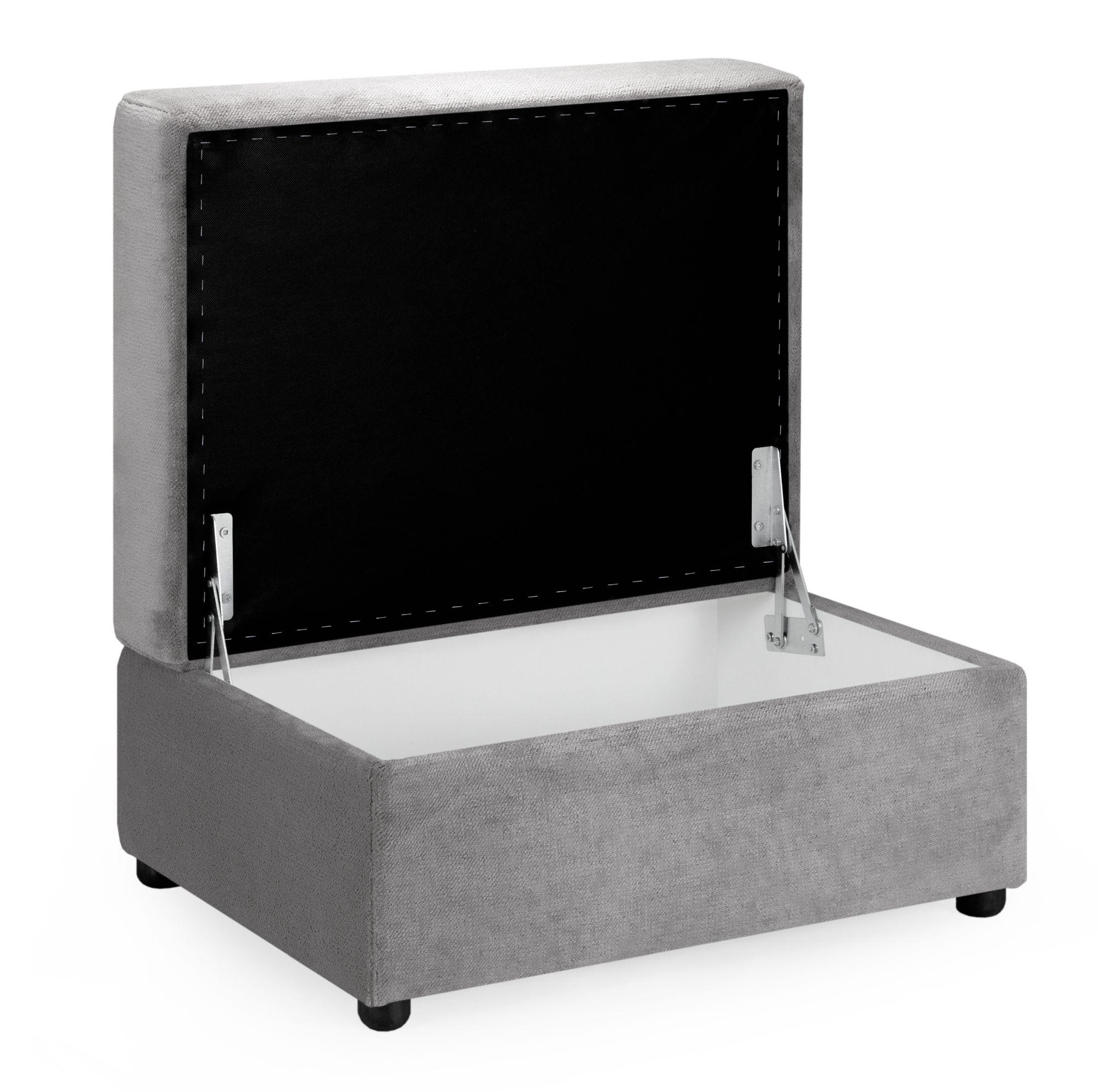 Mirabel Footstool - Grey Fabric