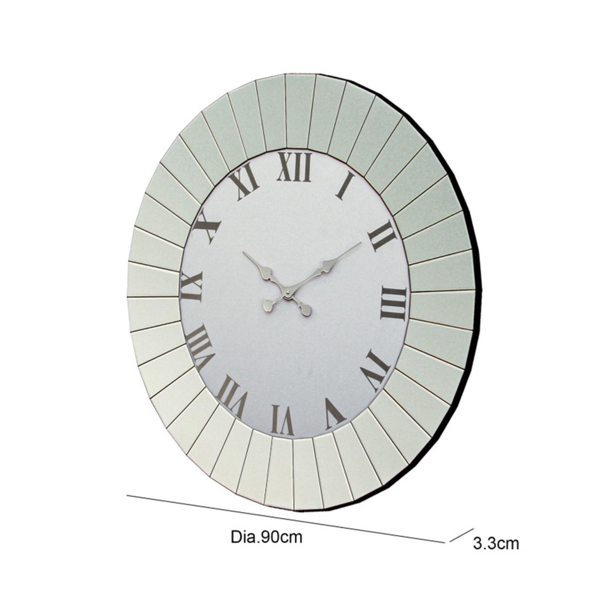 Wall Clock - Round - Mirrored