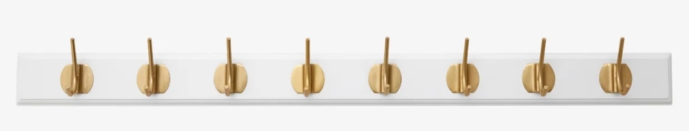 Edgy Matt White 8 Hooks Coat Rack