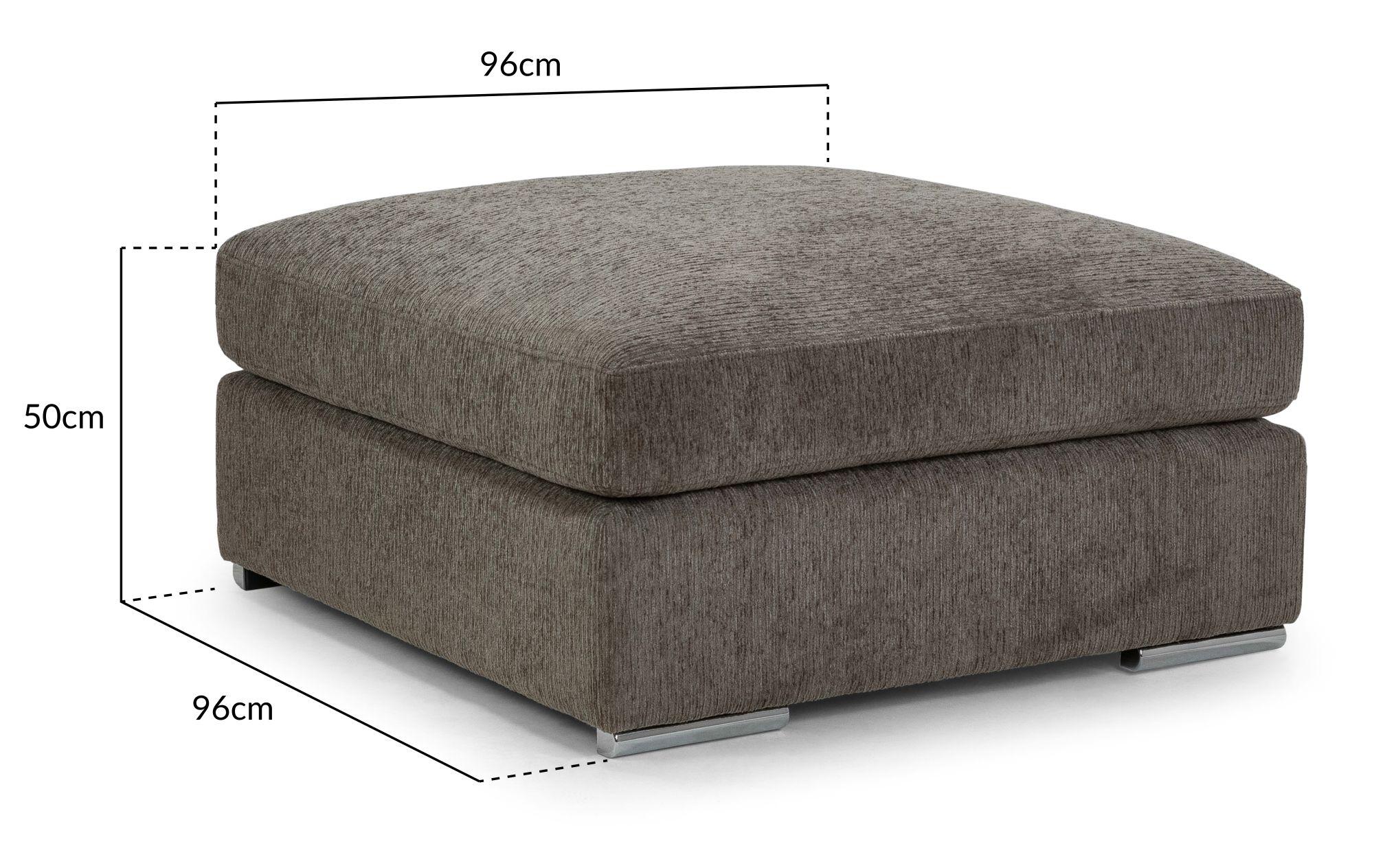 Naples Footstool - Mocha Fabric