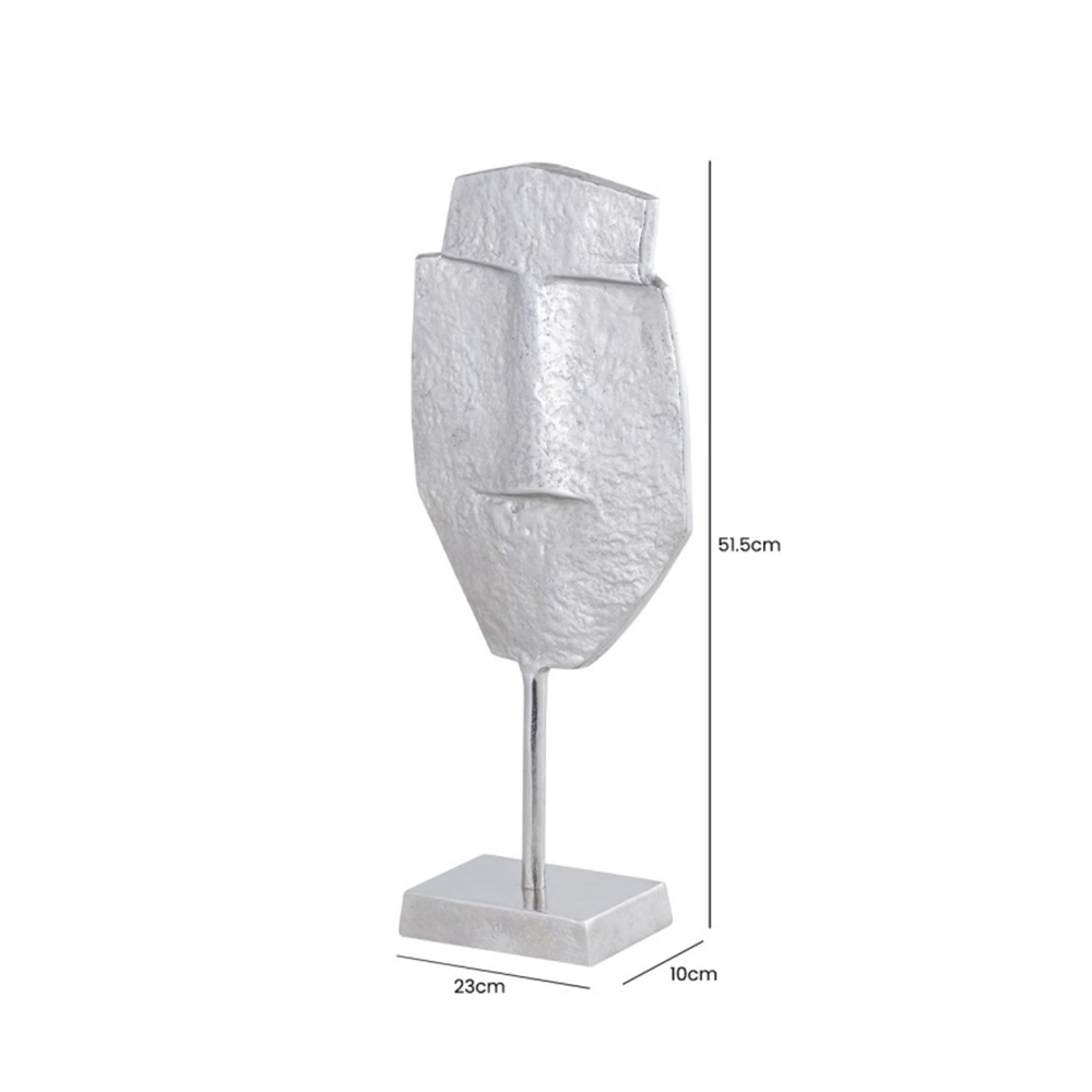 Face Sculpture - Nickel Metal