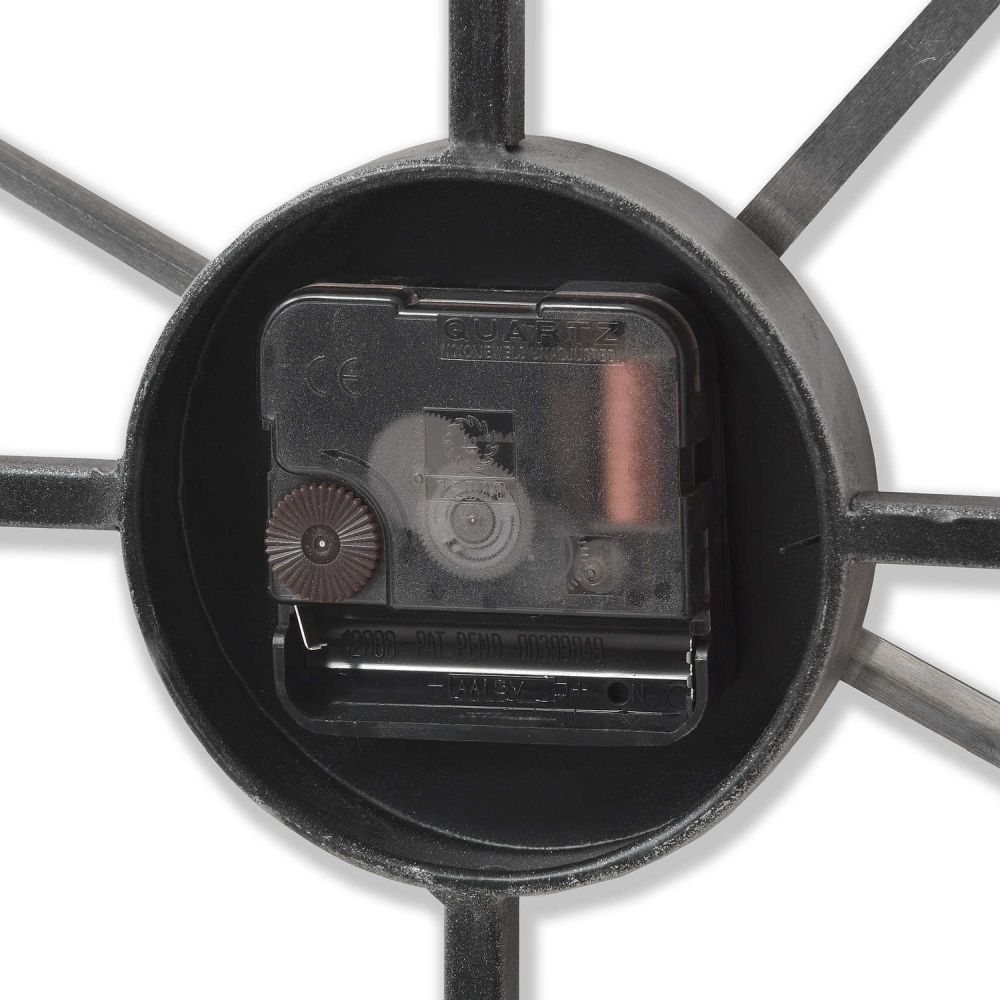 Skeleton Wall Clock - Silver Heart - 89cm x 89cm