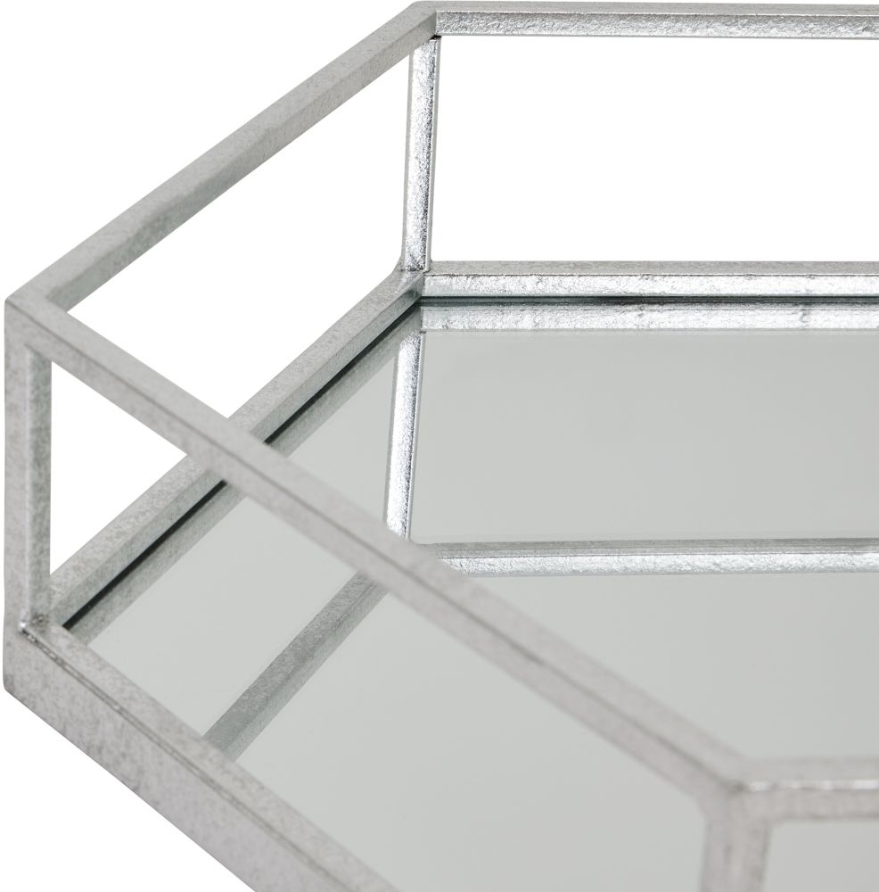 Hexagon Trays - Set of 2 - Silver