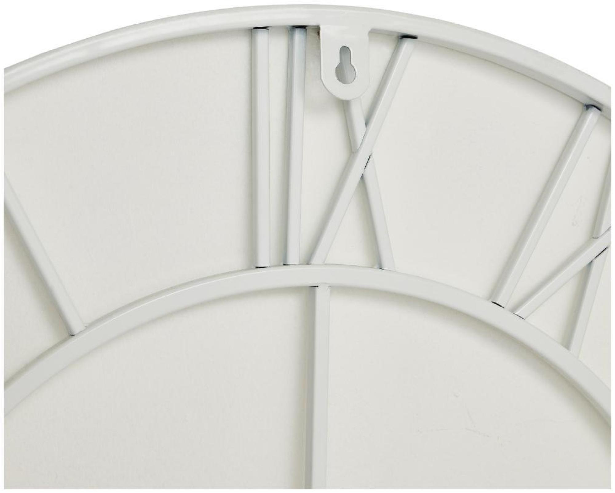 Skeleton Wall Clock - White Metal - 70cm x 70cm