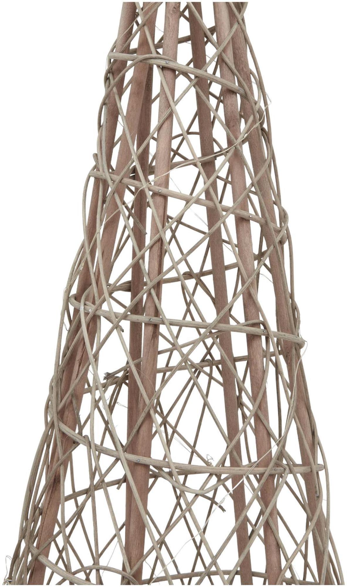 Wicker LED Christmas Tree with Star - Large