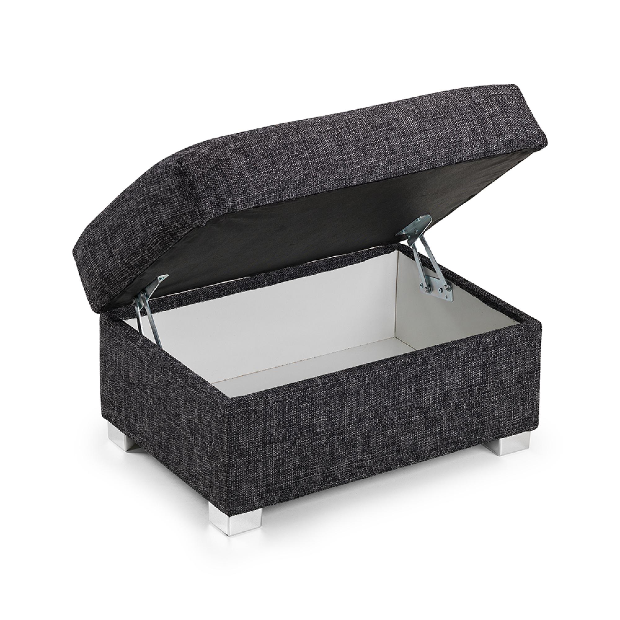 Wilcot Storage Footstool - Grey Fabric