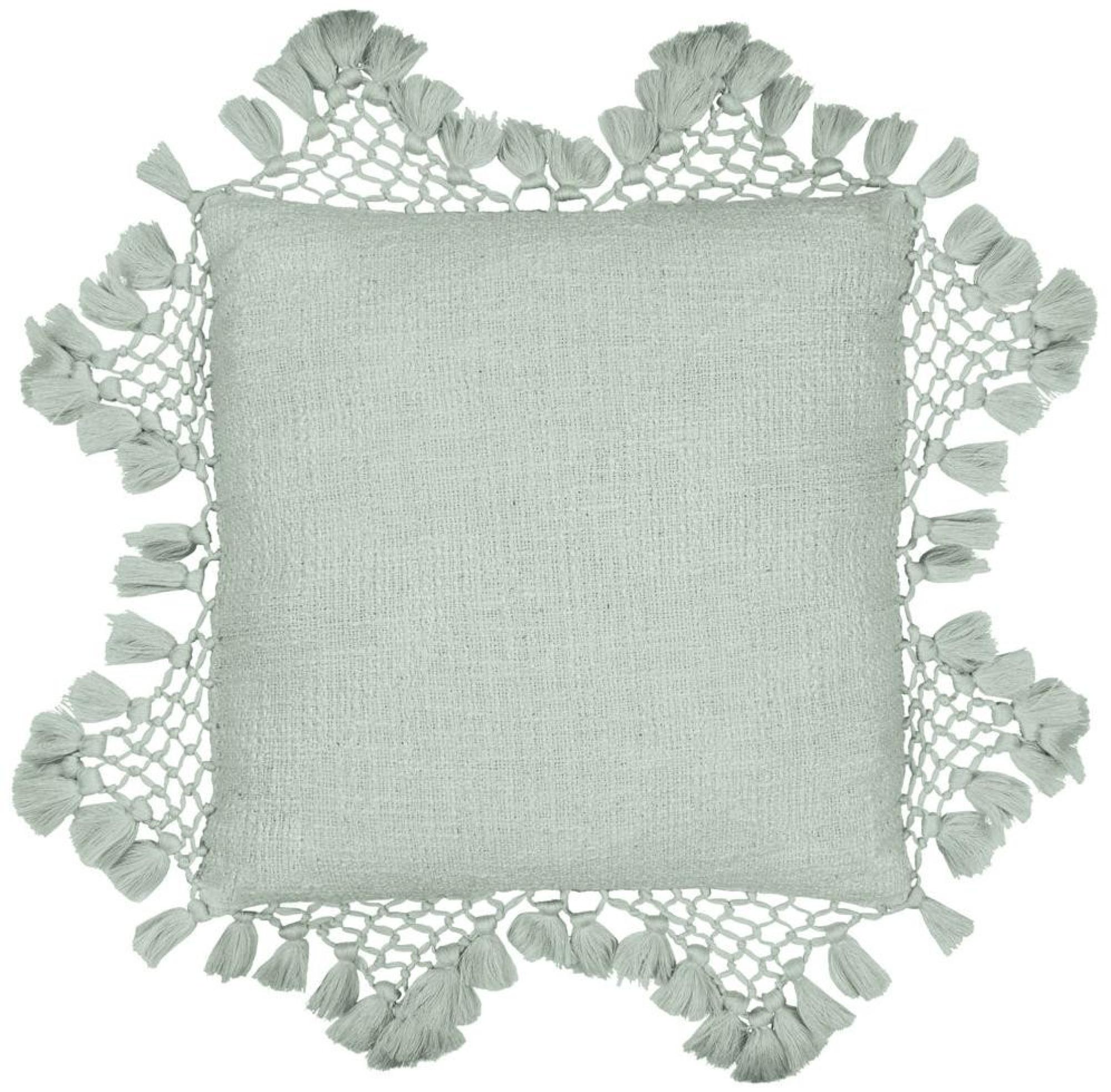 Yard Anko Eucalyptus Macrame Tassel Trim Cushion