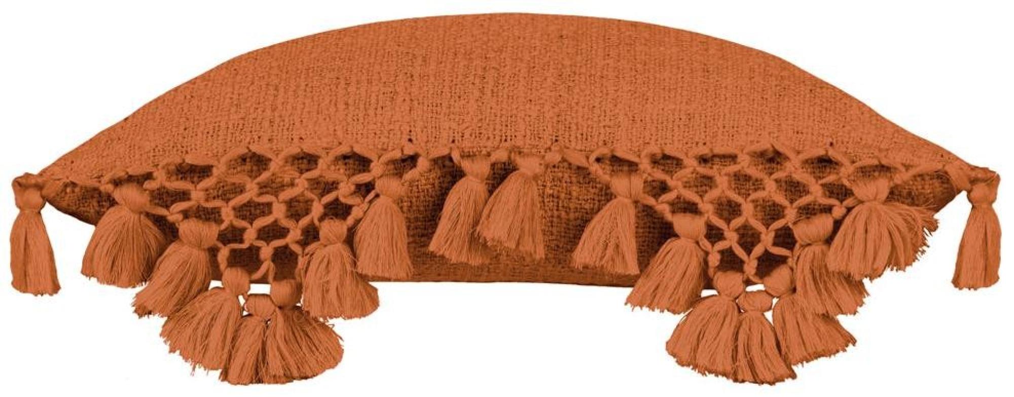 Yard Anko Pecan Macrame Tassel Trim Cushion