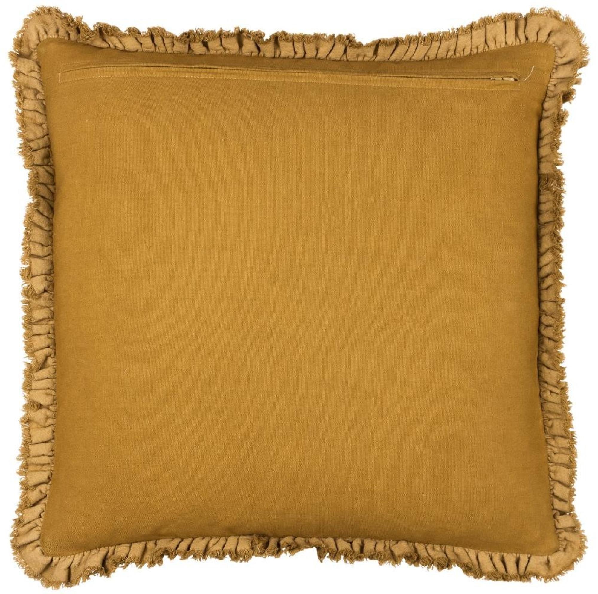 Yard Bertie Saffron Washed Cotton Velvet Cushion