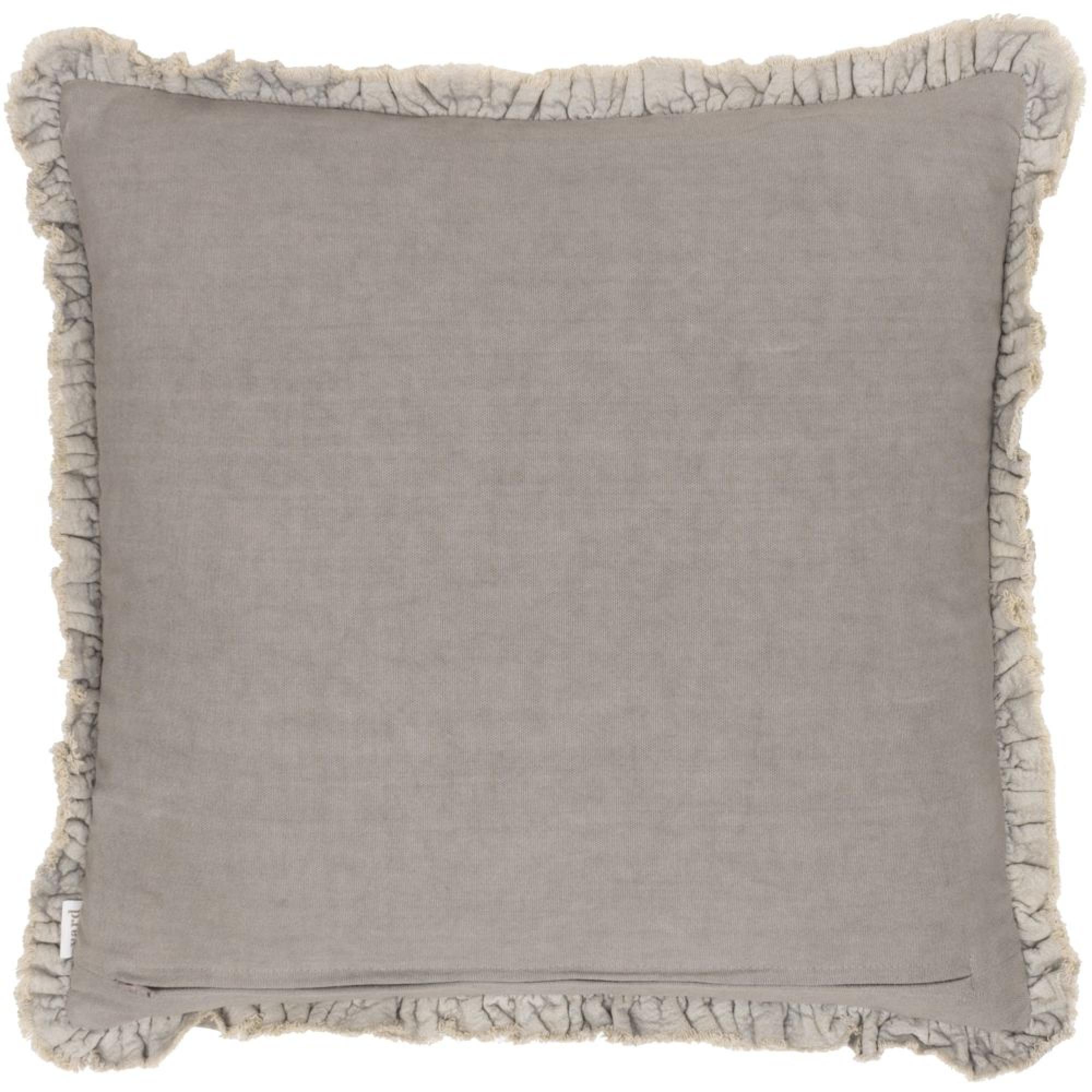 Yard Bertie Washed Taupe Velvet Cushion