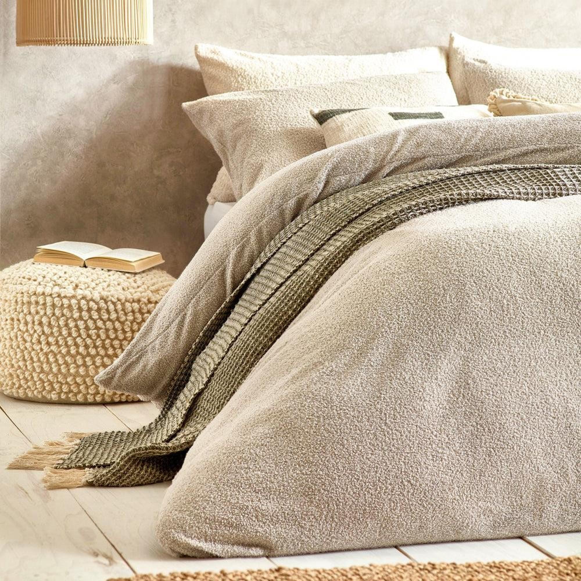 Yard Boucle Greige Duvet Cover Set