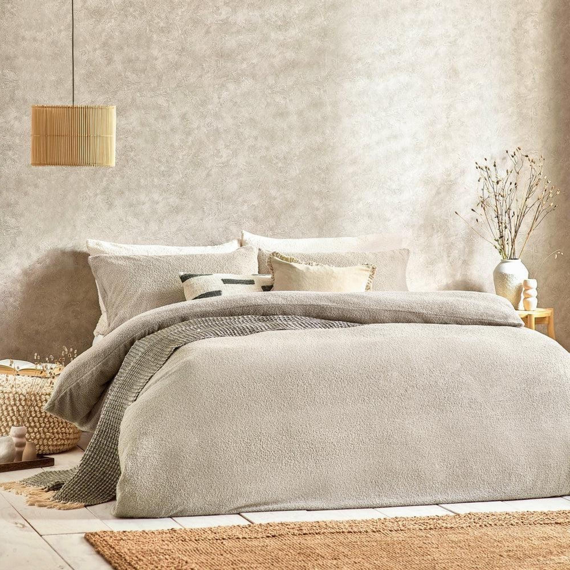 Yard Boucle Greige Duvet Cover Set