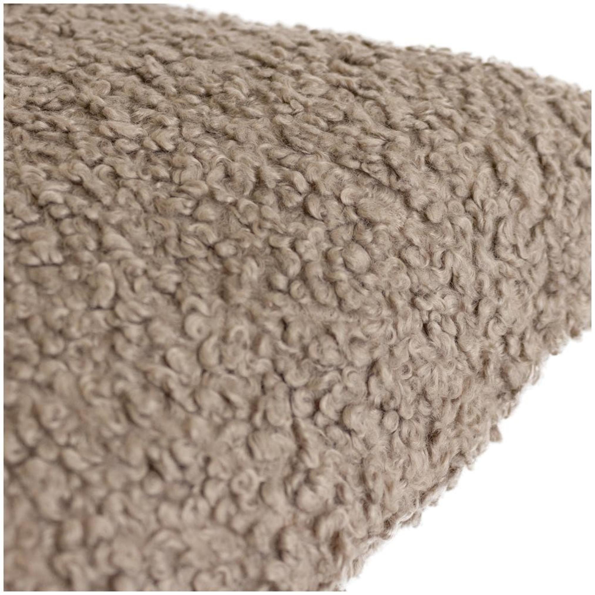 Yard Cabu Taupe Textured Boucle Cushion